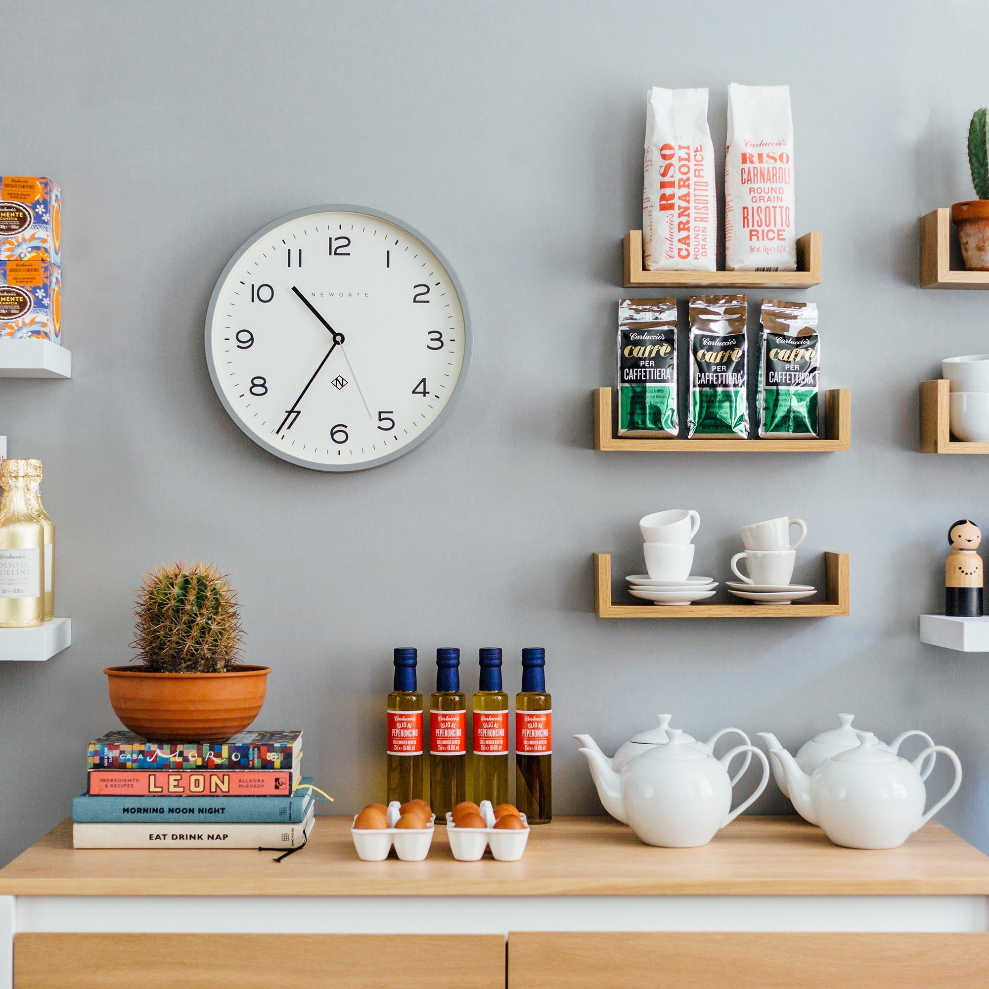 Newgate Number Three Echo Clock Silicone Grey 3