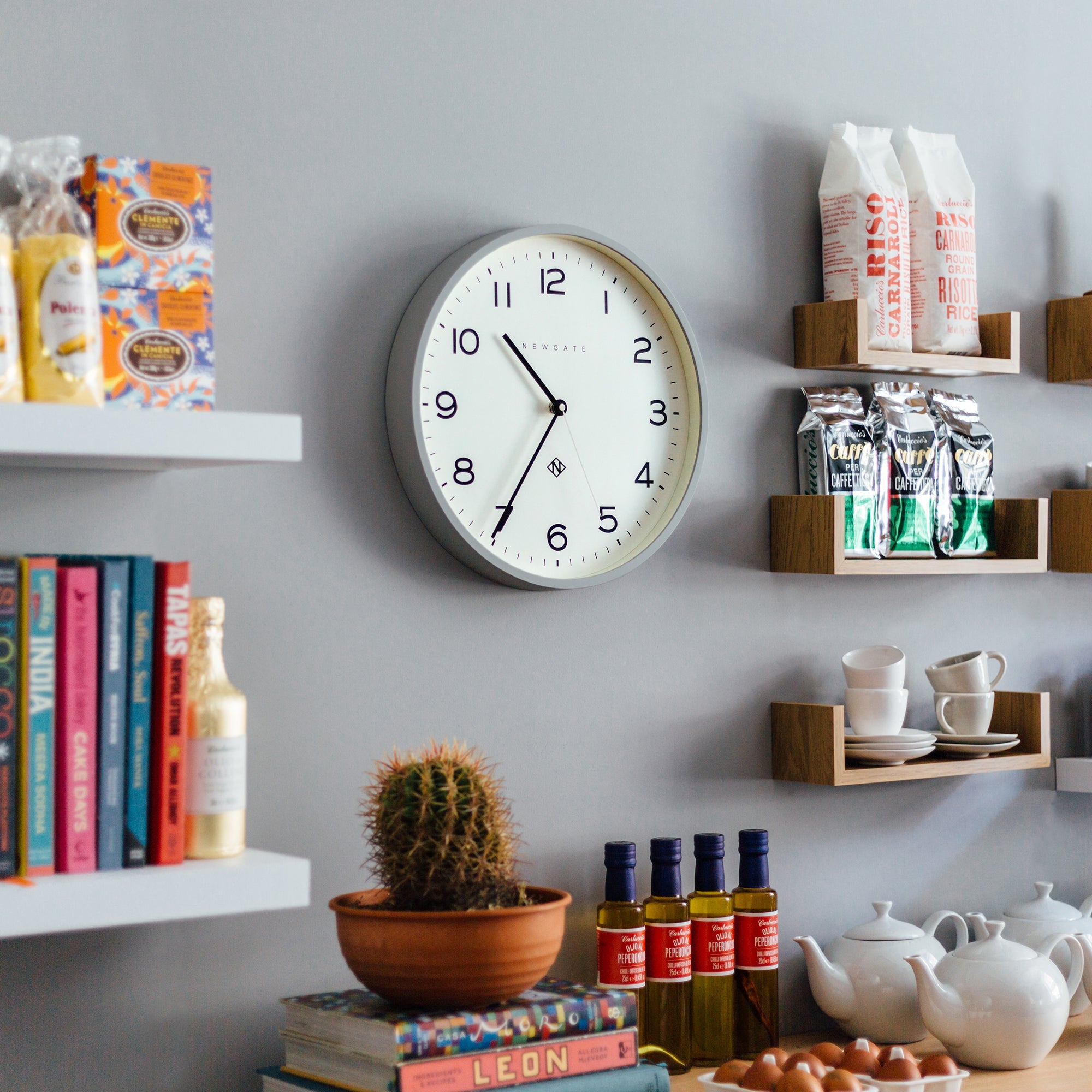 Newgate Number Three Echo Clock Silicone Grey 4