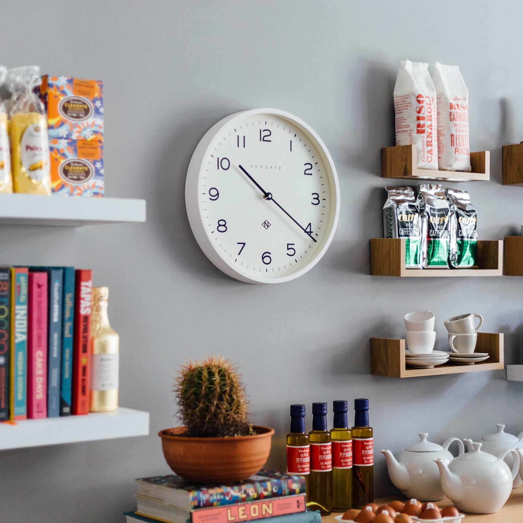 Newgate Number Three Echo Clock Silicone White 4