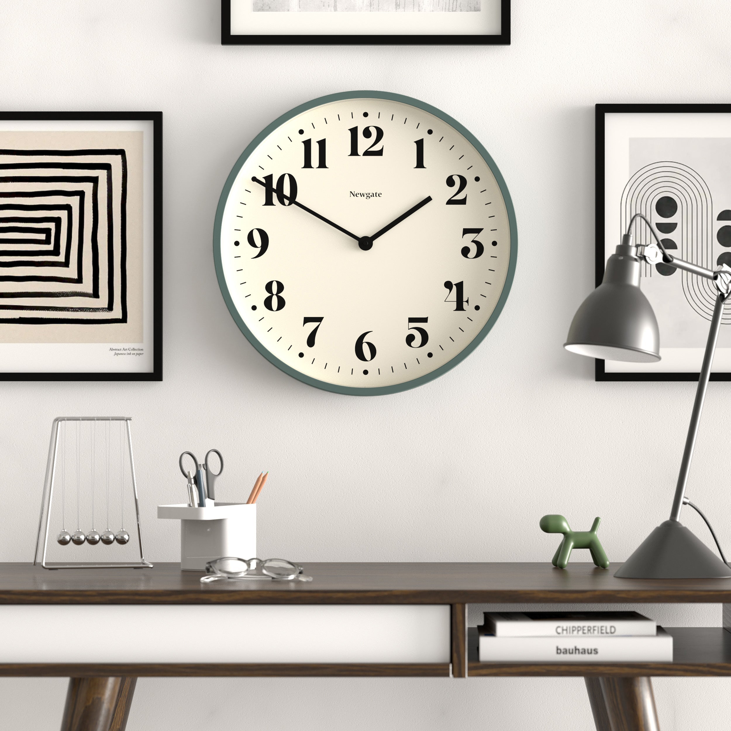 Newgate Number Two Wall Clock Asparagus Green 3