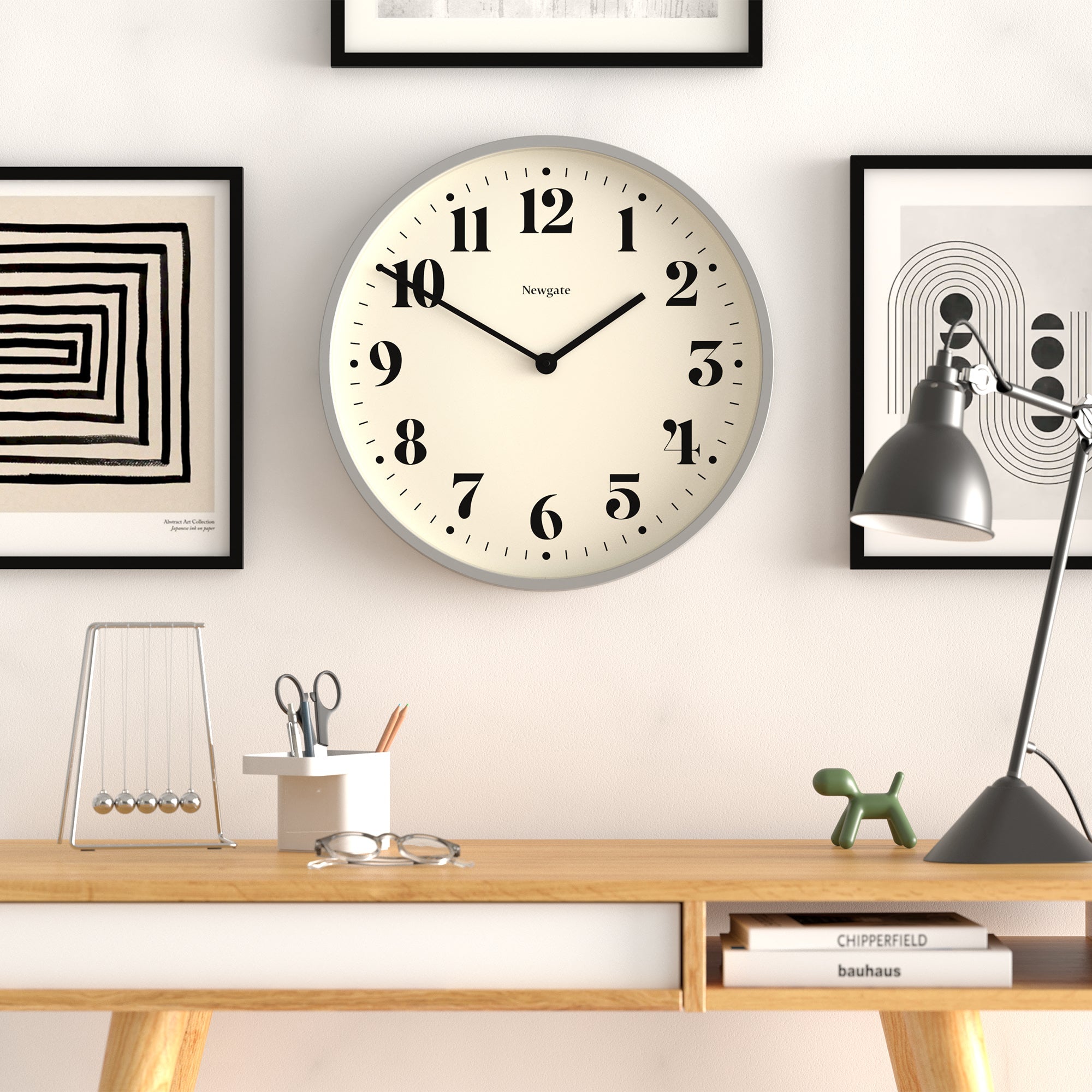 Newgate Number Two Wall Clock Matte Posh Grey 3