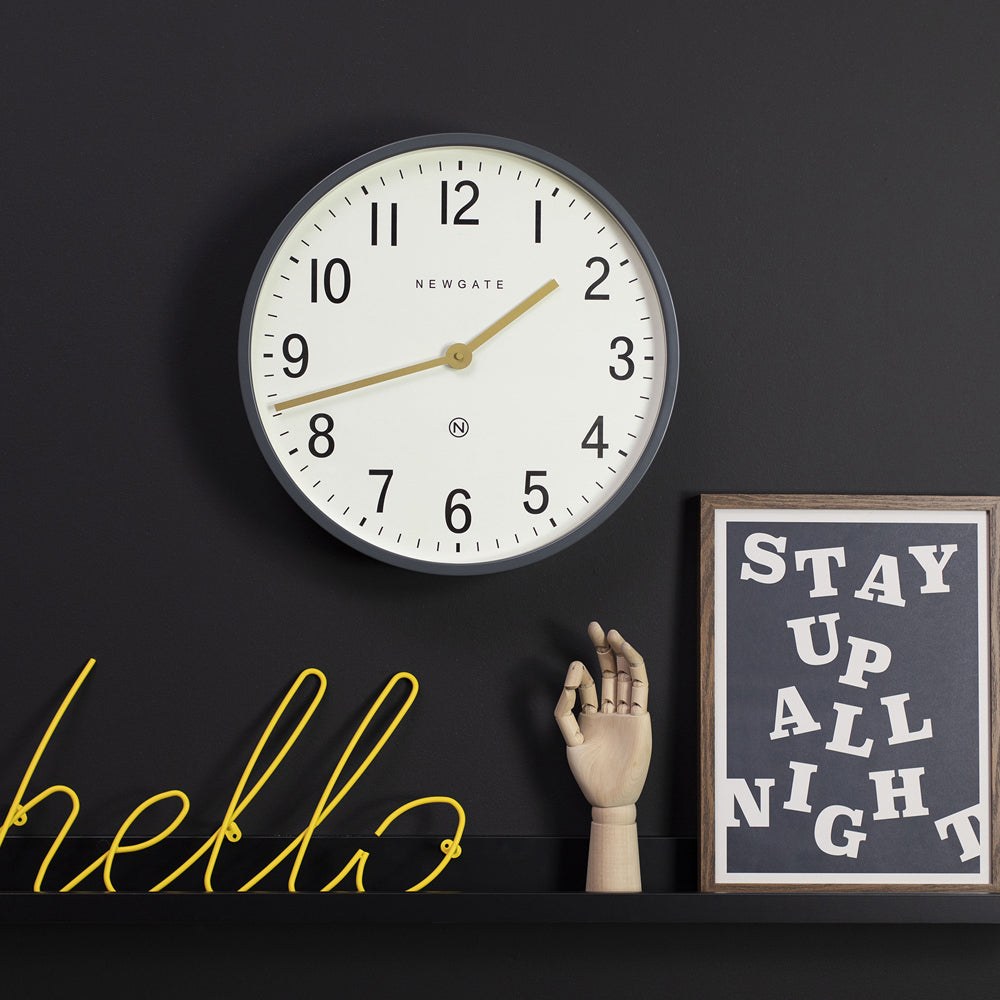 Newgate Mr Edwards Clock Matte Blizzard Grey 3