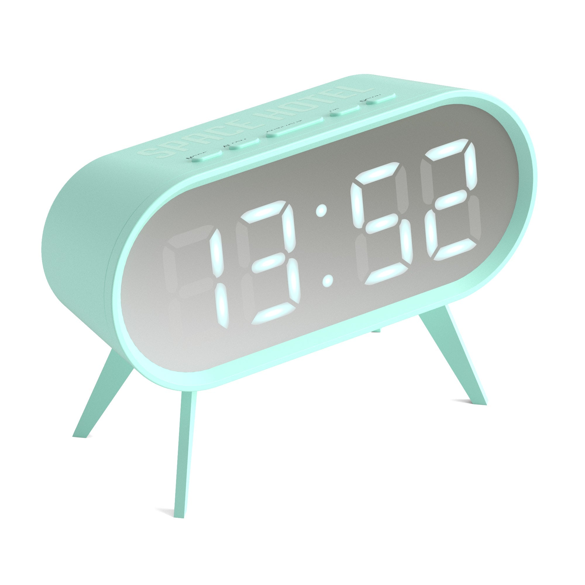 Newgate Space Hotel Cyborg Led Alarm Clock Blue 5