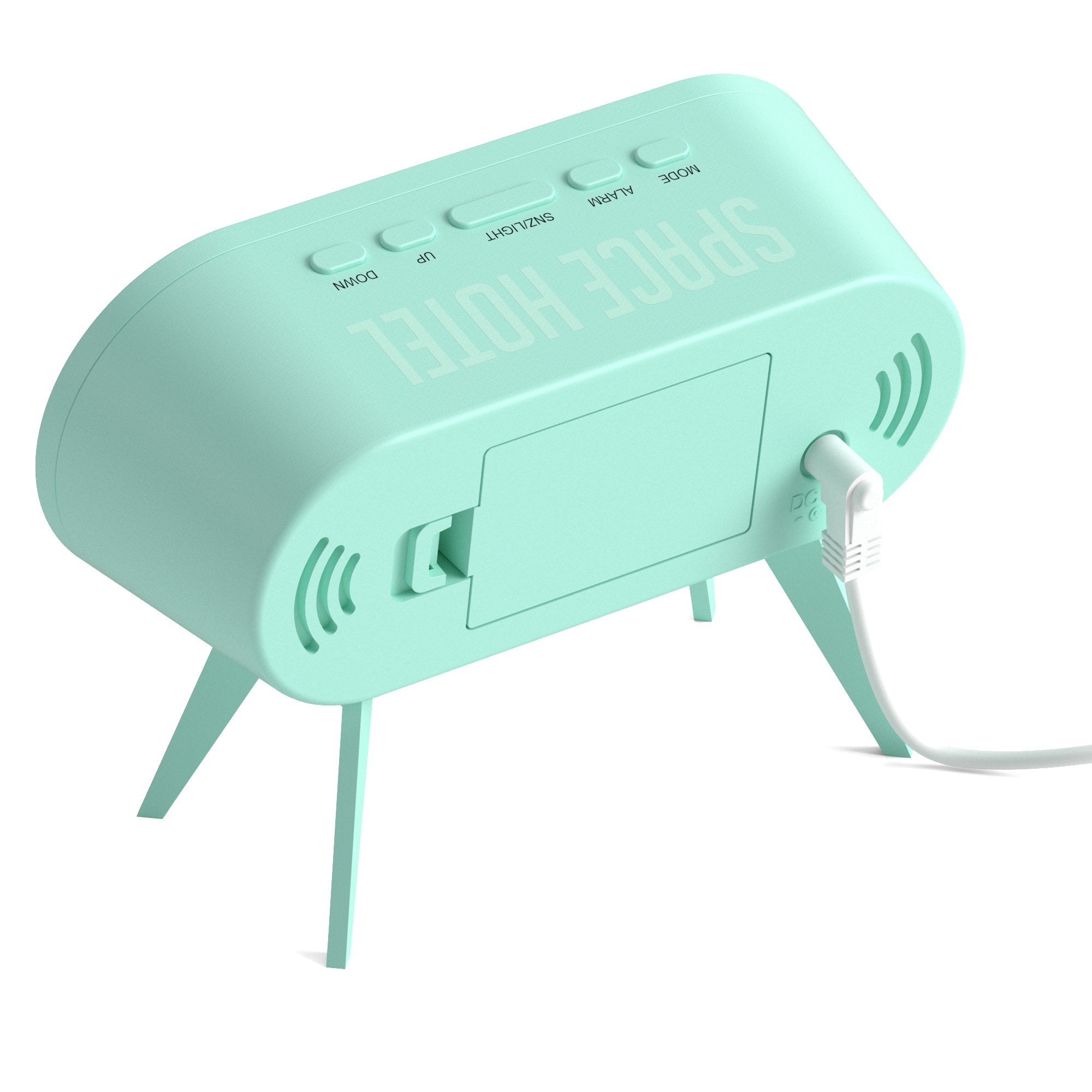 Newgate Space Hotel Cyborg Led Alarm Clock Blue 7