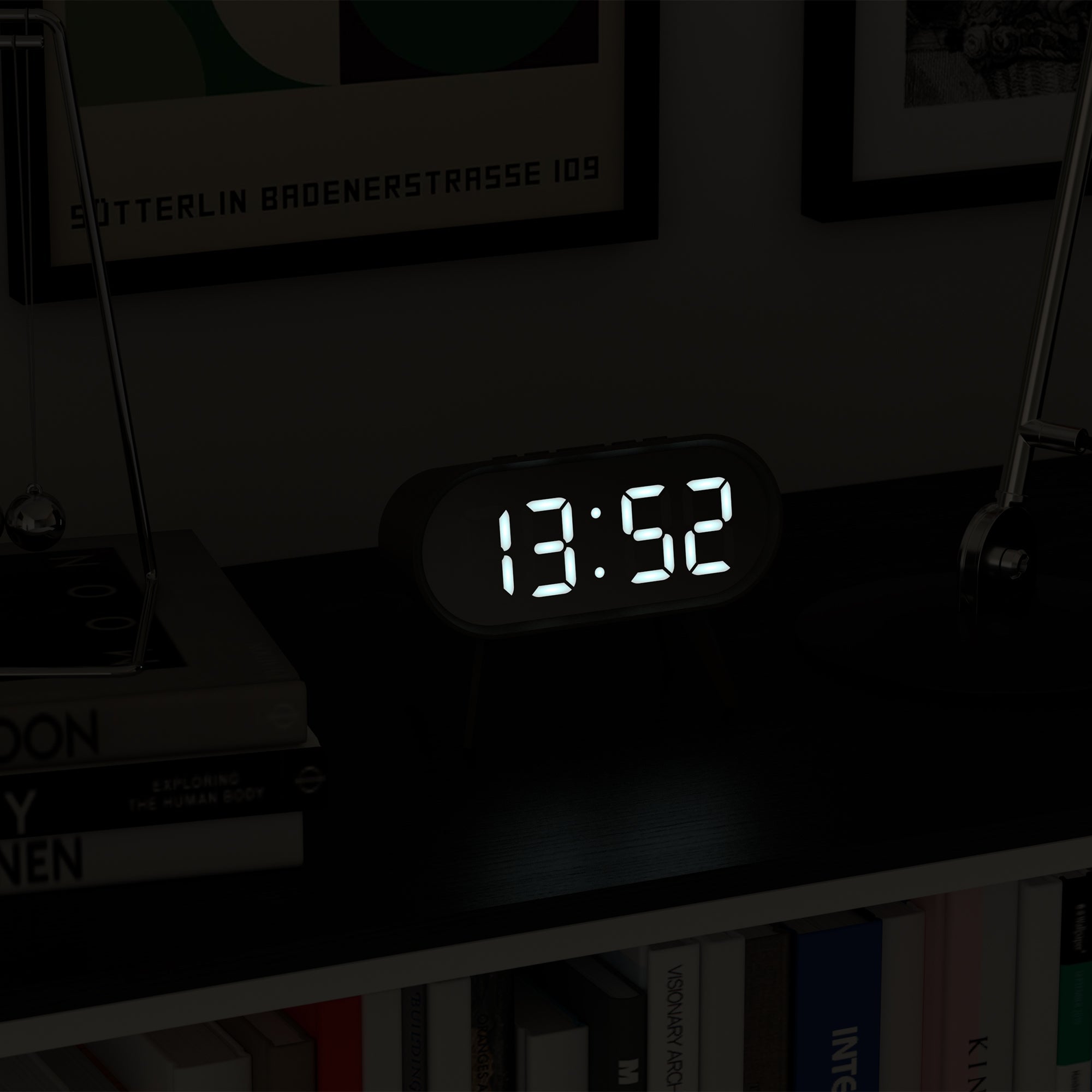 Newgate Space Hotel Cyborg Led Alarm Clock Grey 10