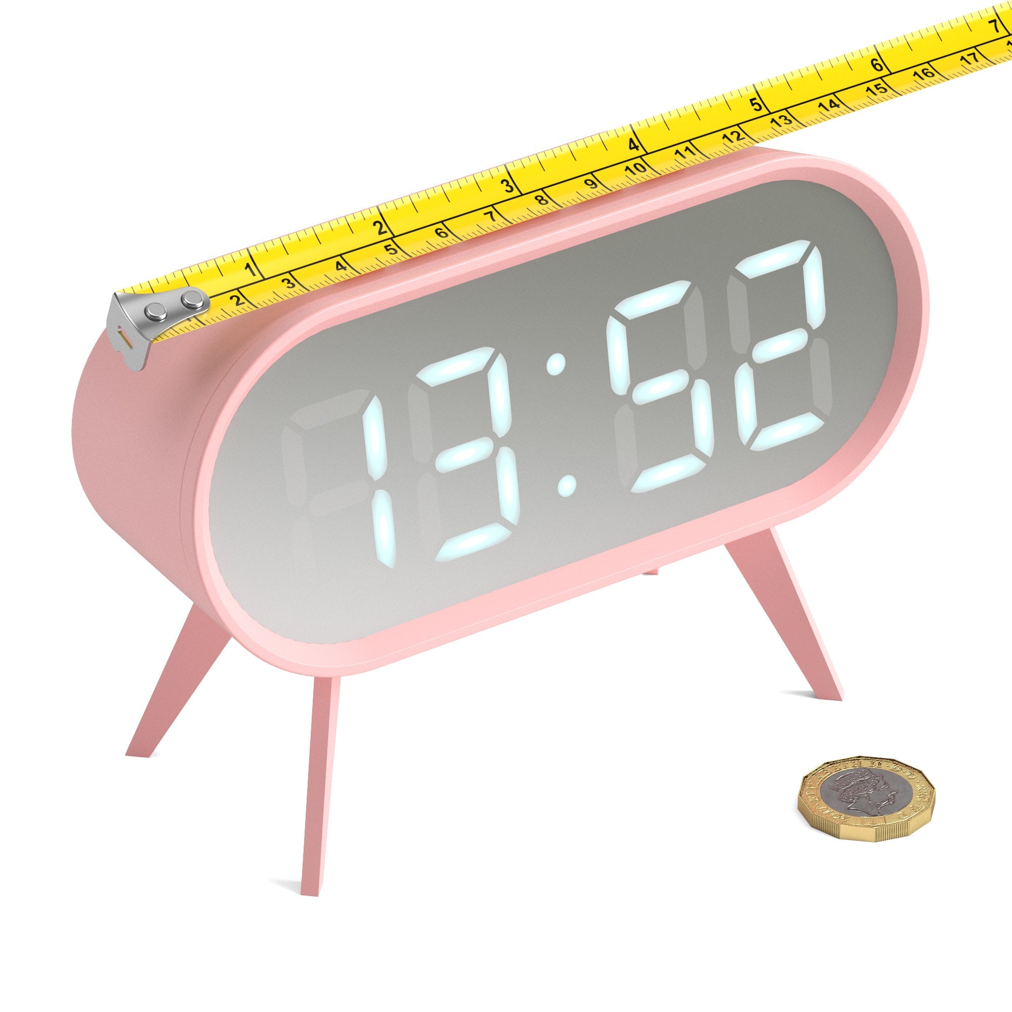 Newgate Space Hotel Cyborg Led Alarm Clock Pink 3