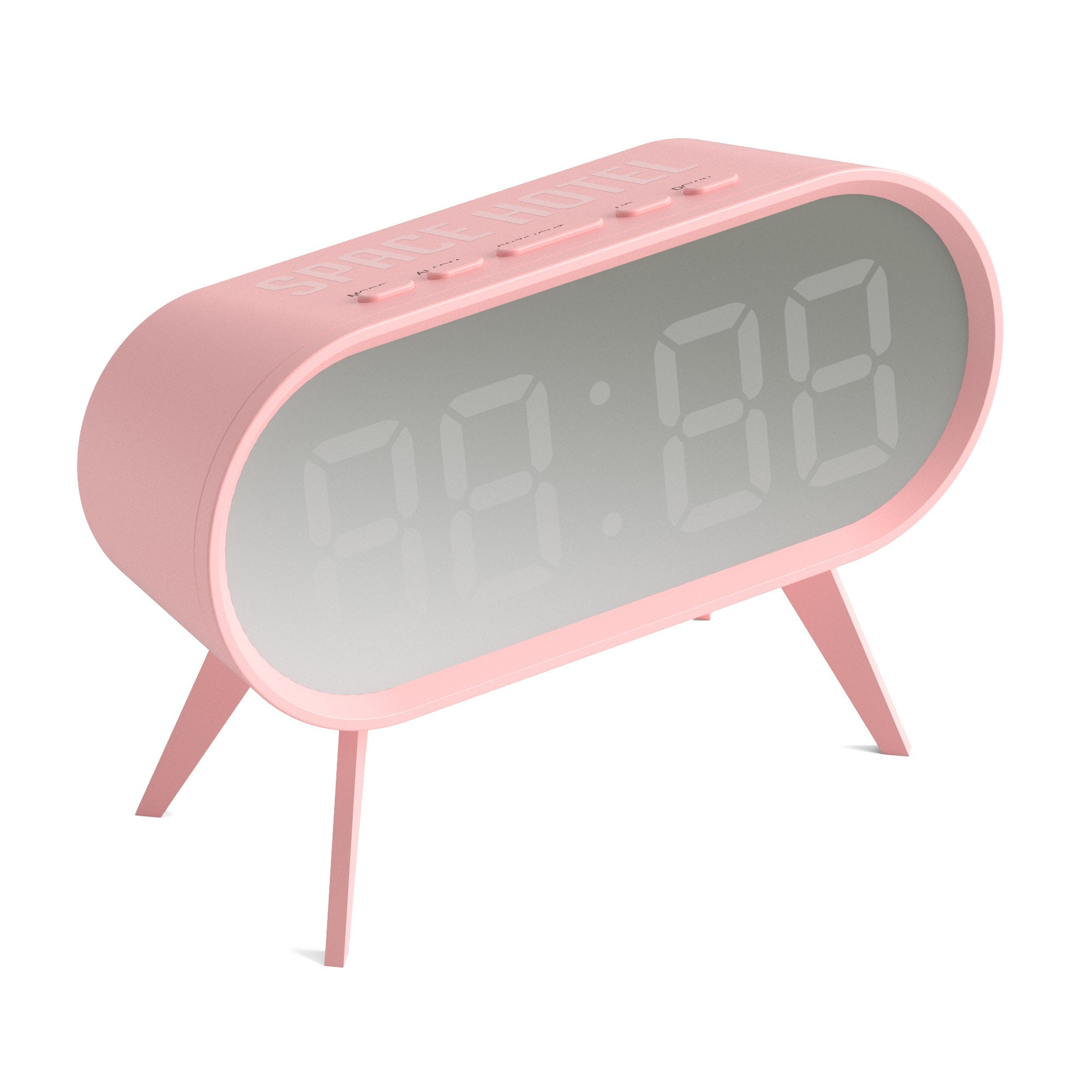 Newgate Space Hotel Cyborg Led Alarm Clock Pink 4