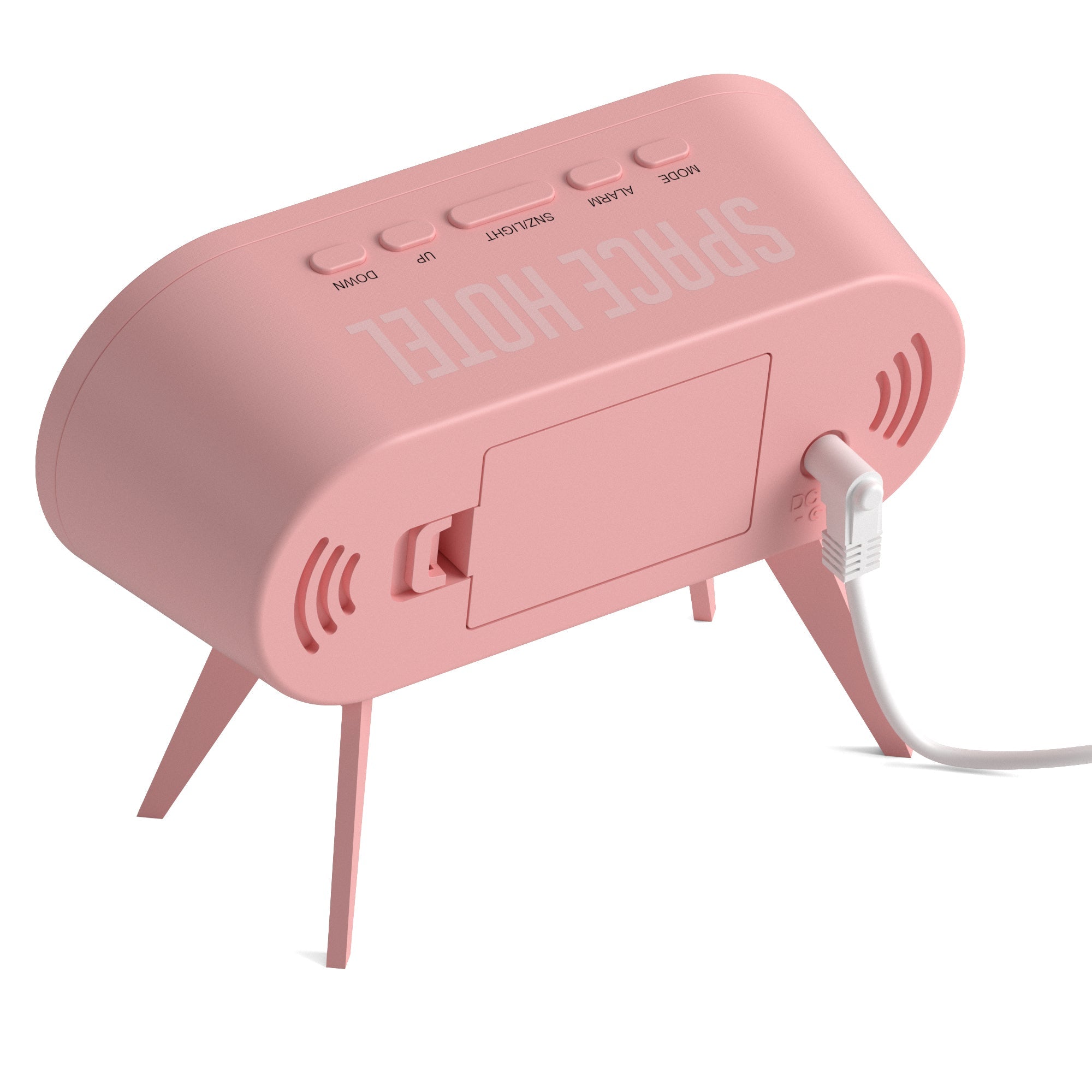 Newgate Space Hotel Cyborg Led Alarm Clock Pink 6