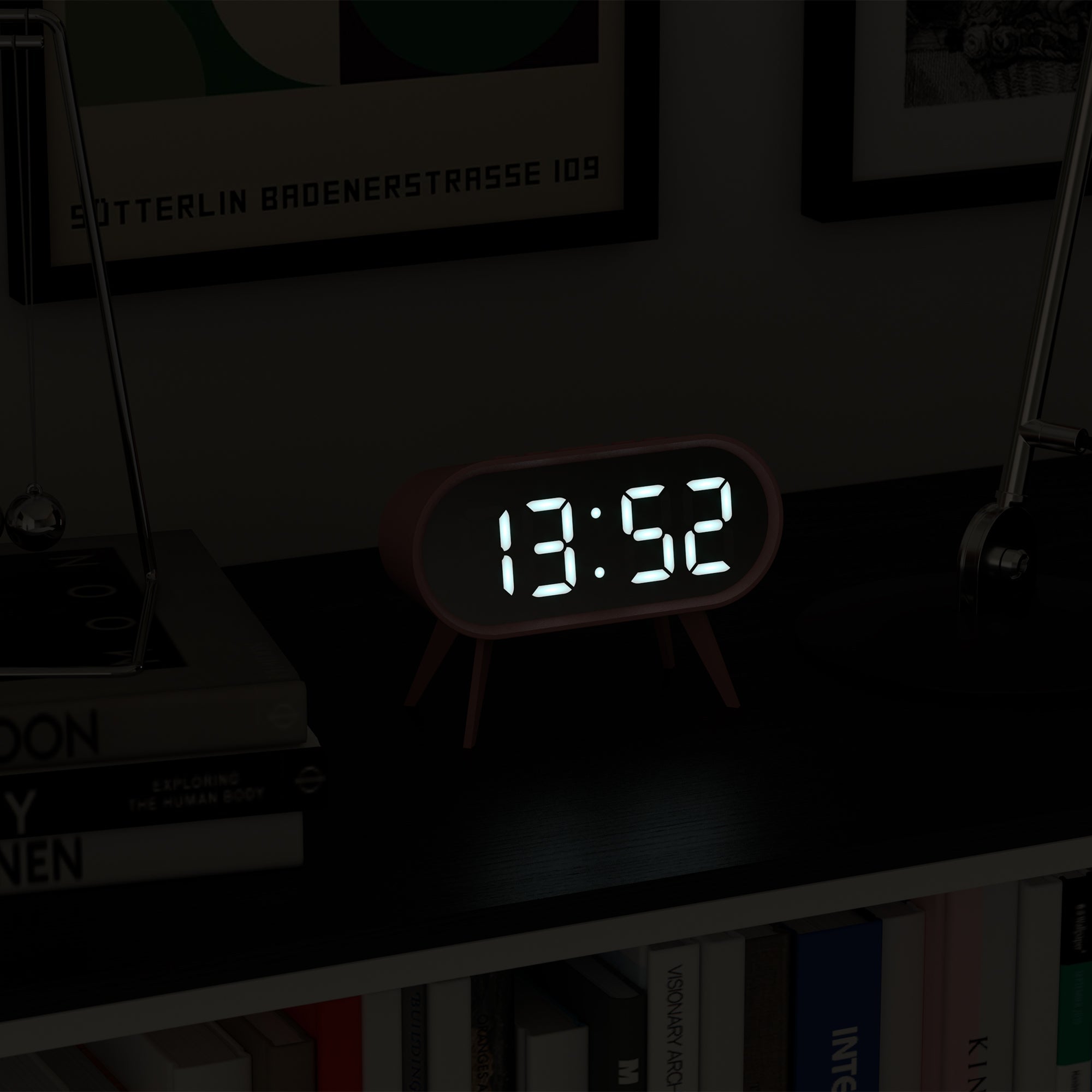 Newgate Space Hotel Cyborg Led Alarm Clock Pink 8