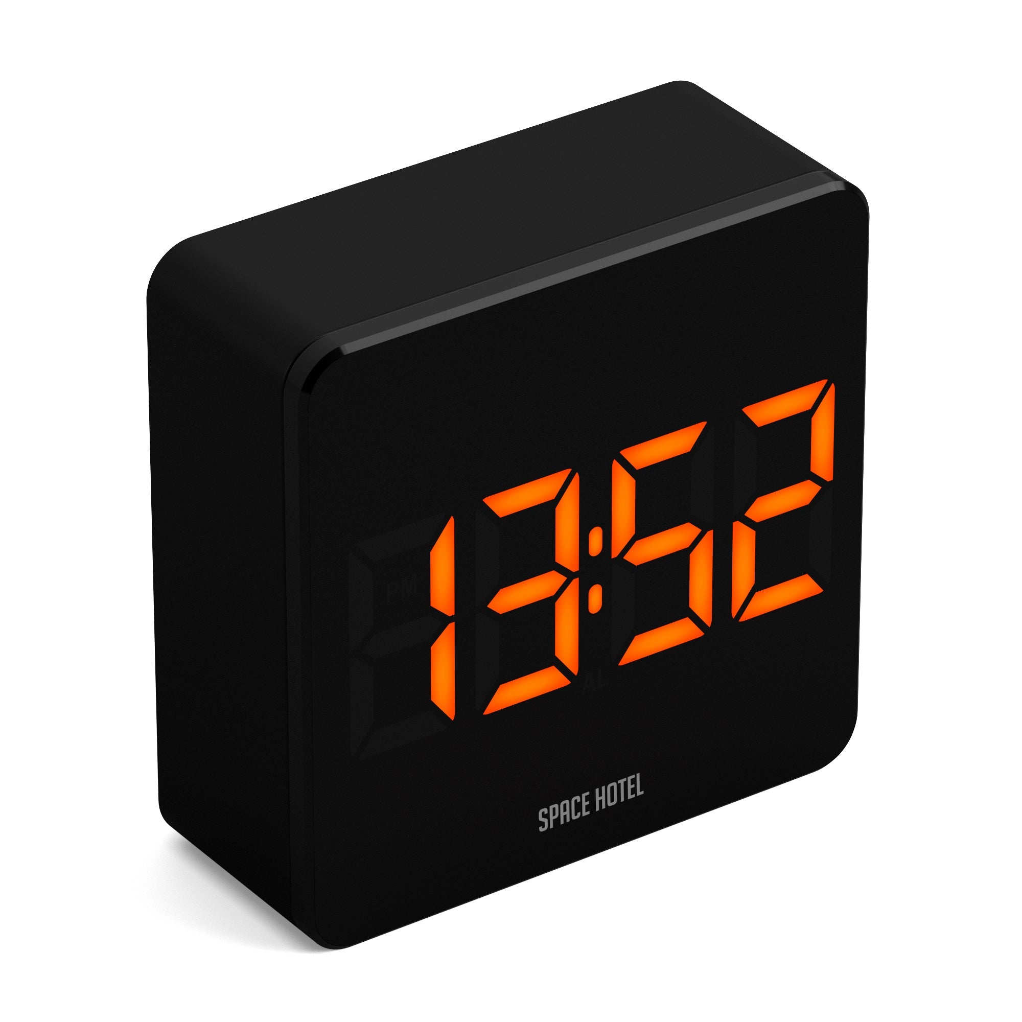 Newgate Space Hotel Orbatron Alarm Clock Black Case - Black Lens - Orange Led 6