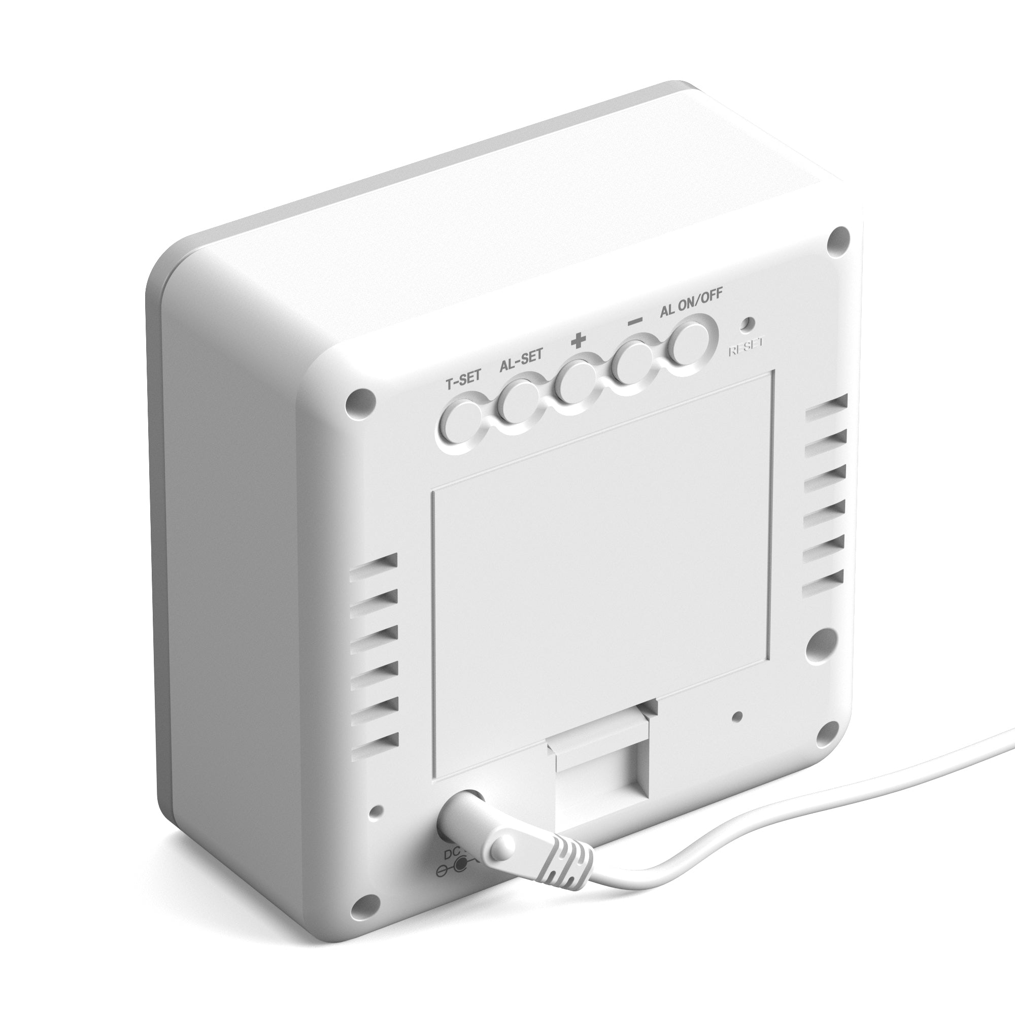 Newgate Space Hotel Orbatron Alarm Clock White Case - Silver Lens - White Led 10