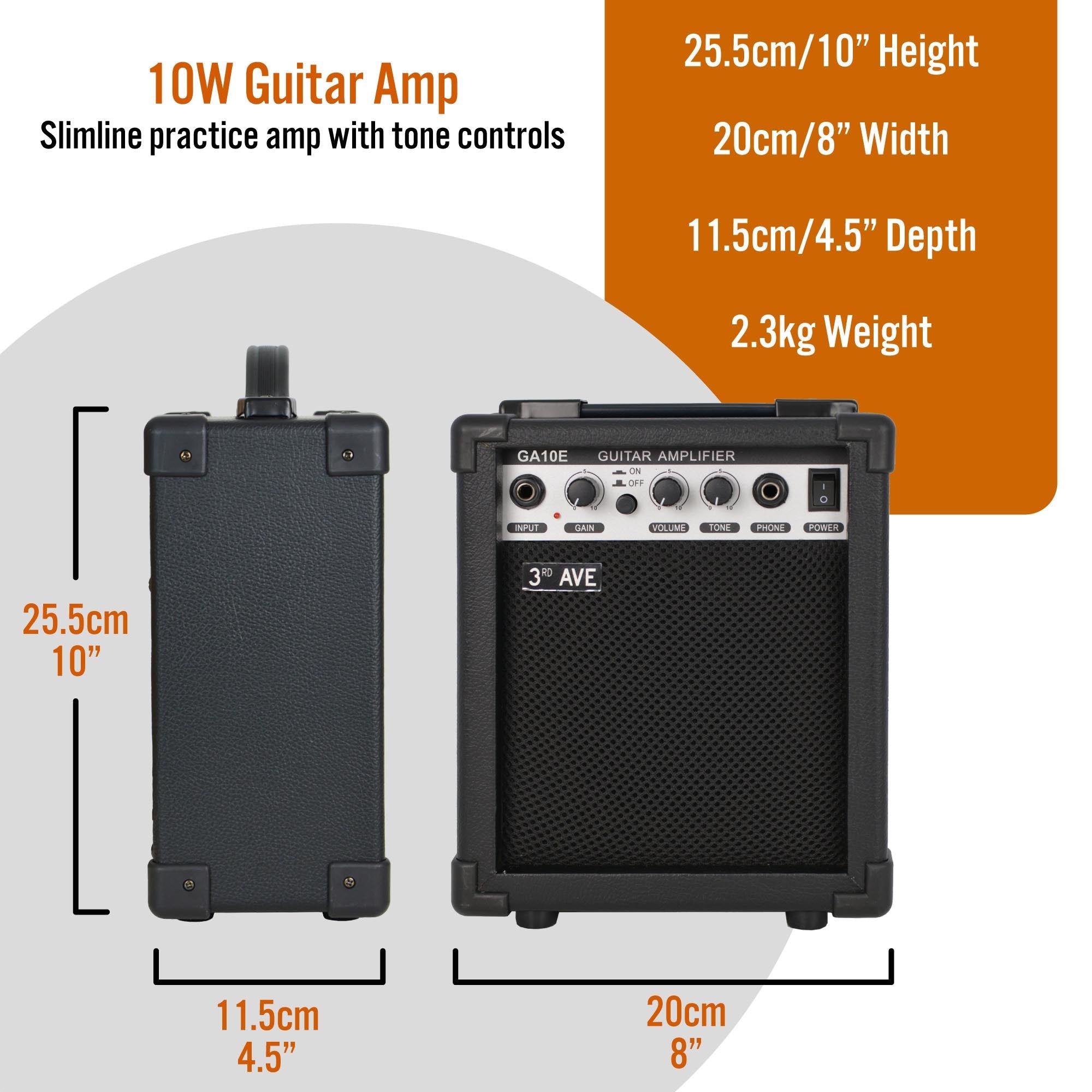 3rd Avenue 10W Electric Guitar Amplifier 3