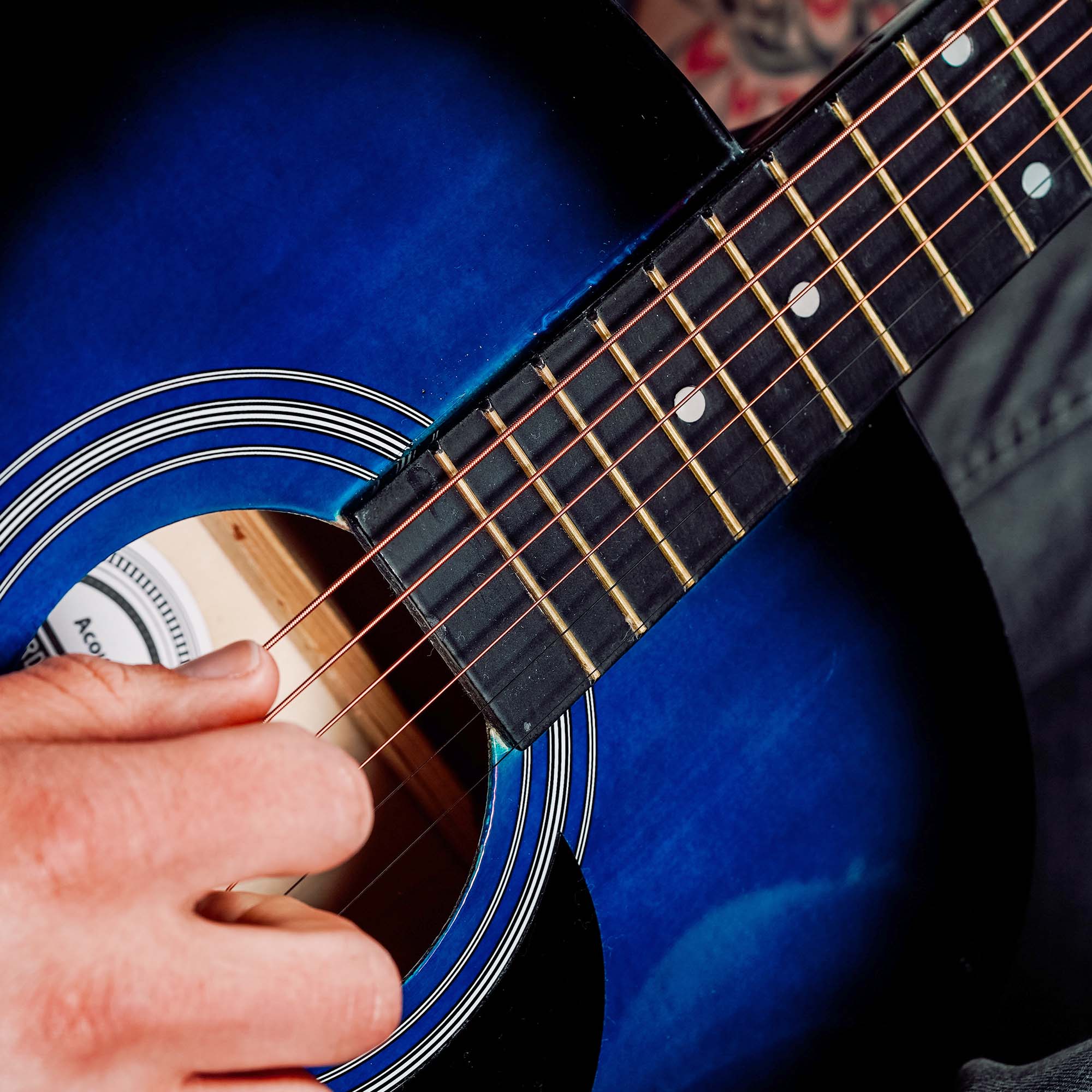 3rd Avenue Acoustic Guitar Premium Pack - Blueburst 6
