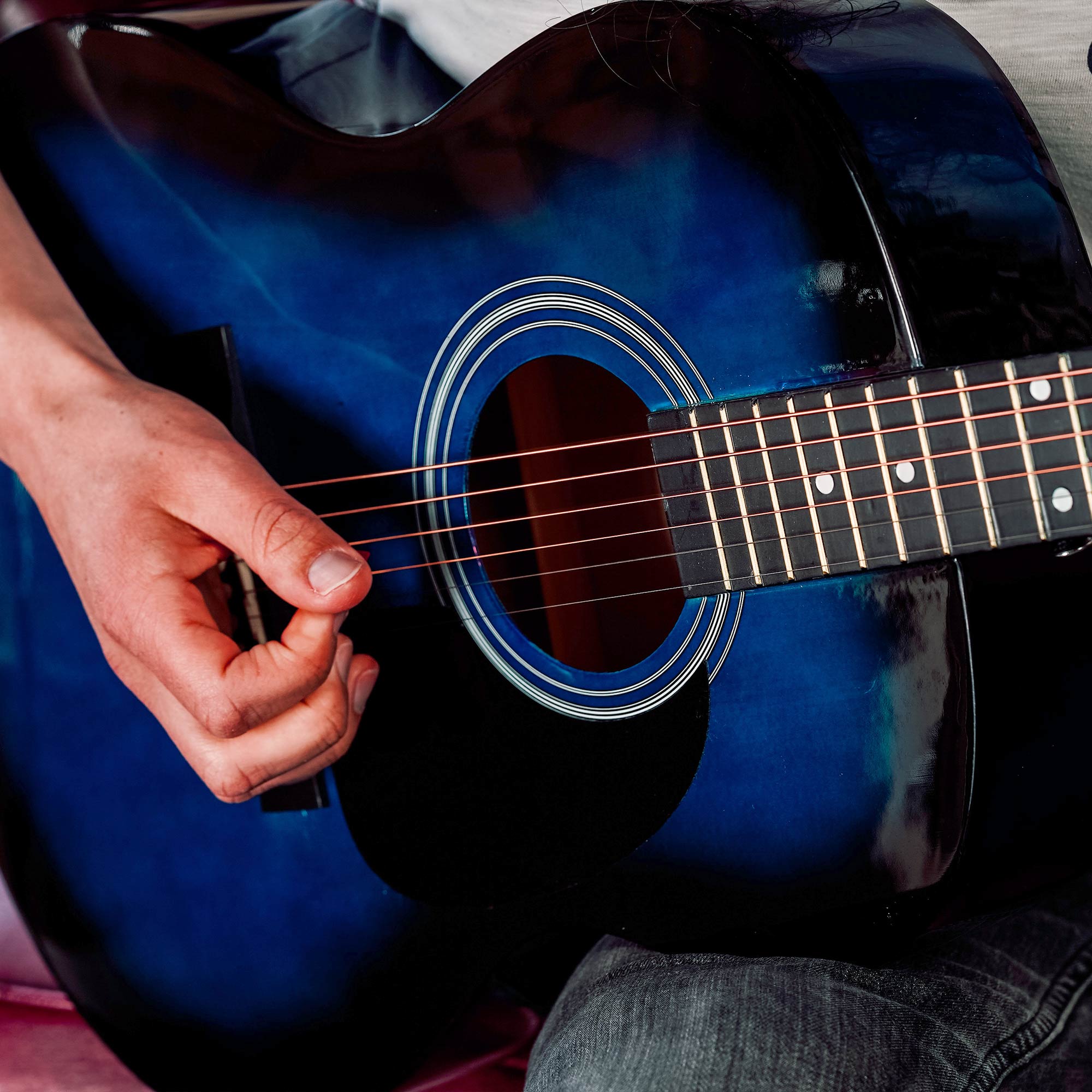 3rd Avenue Acoustic Guitar Premium Pack - Blueburst 8