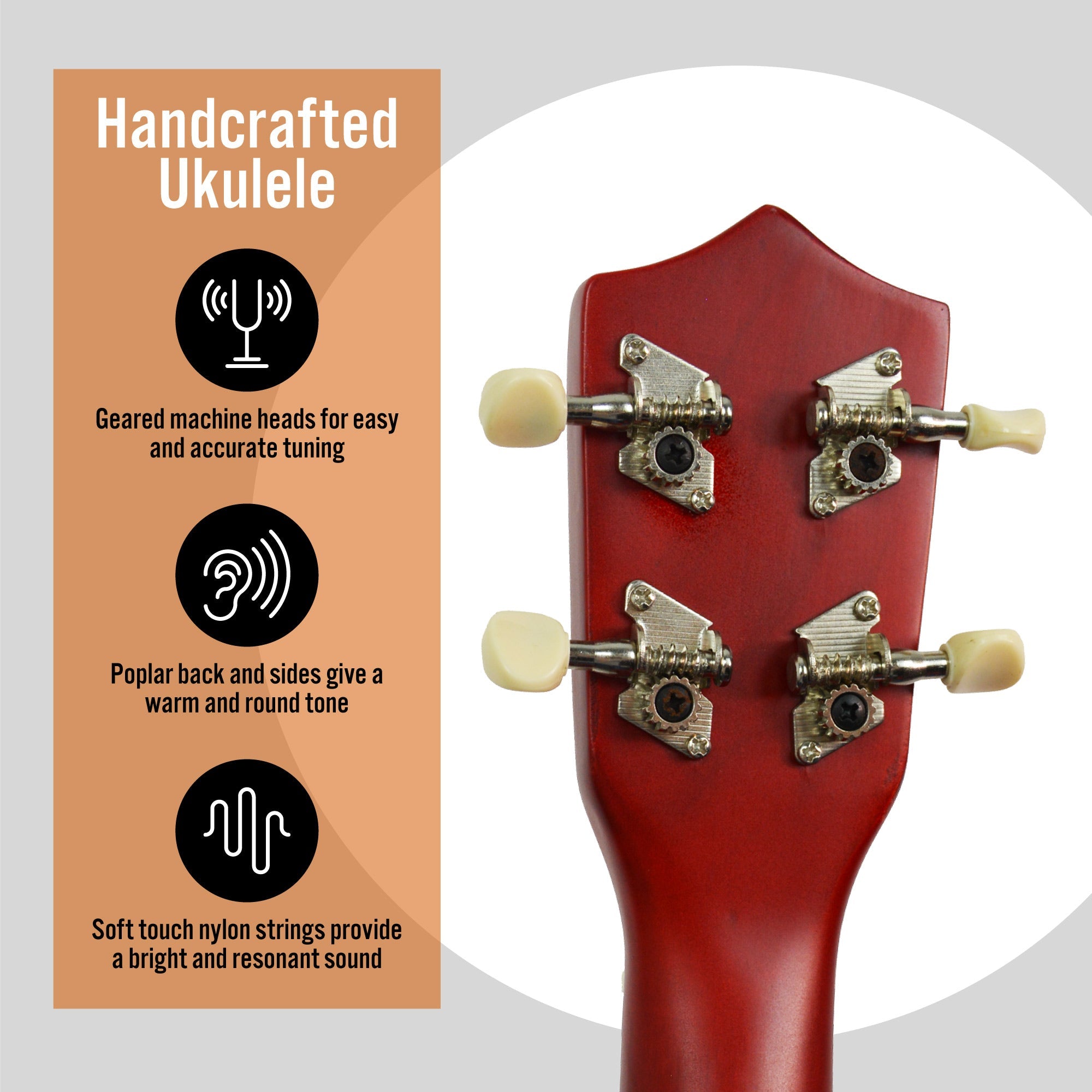 3rd Avenue Soprano Ukulele - Natural 8