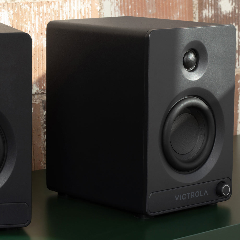 Victrola Tempo Bookshelf Speakers - Black 4