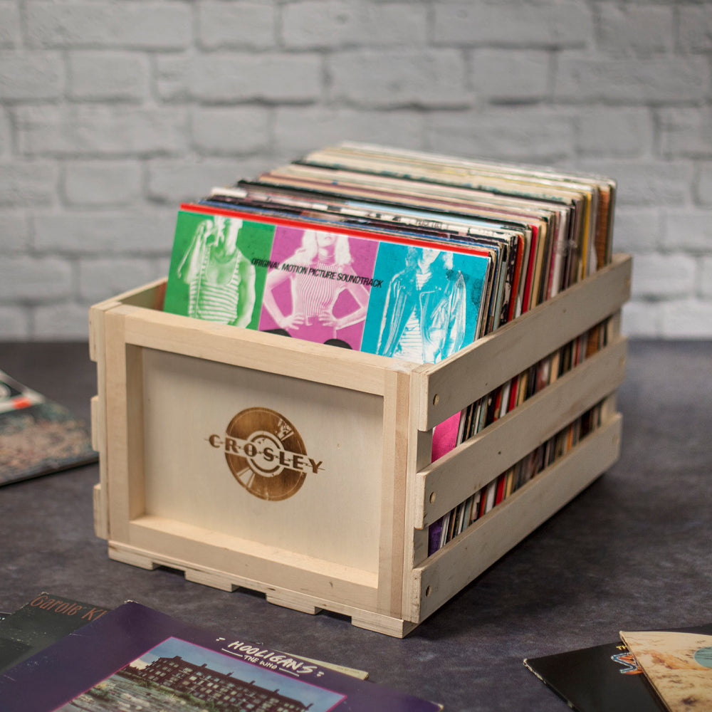 Victrola Eastwood II Turntable - Walnut + Bundled Record Storage Crate 3