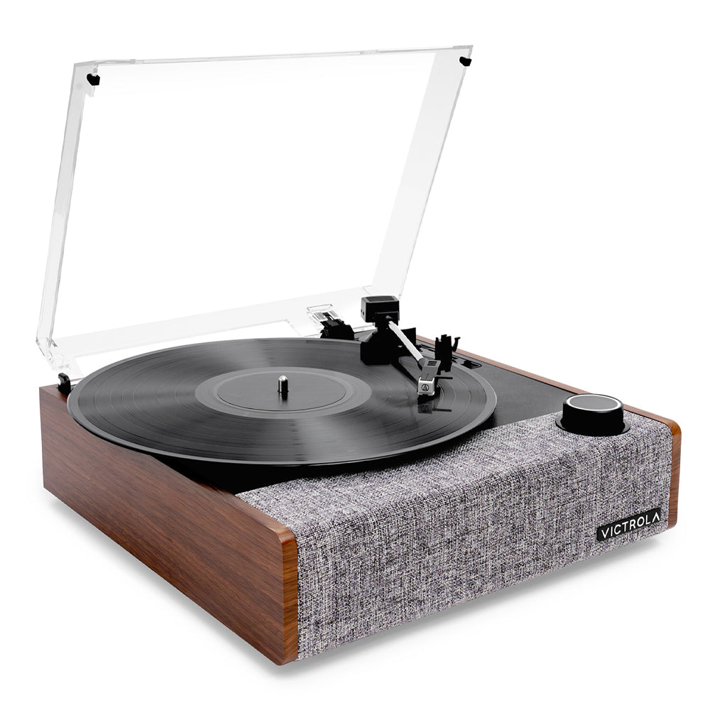 Victrola Eastwood II Turntable - Walnut + Bundled Record Storage Crate 6