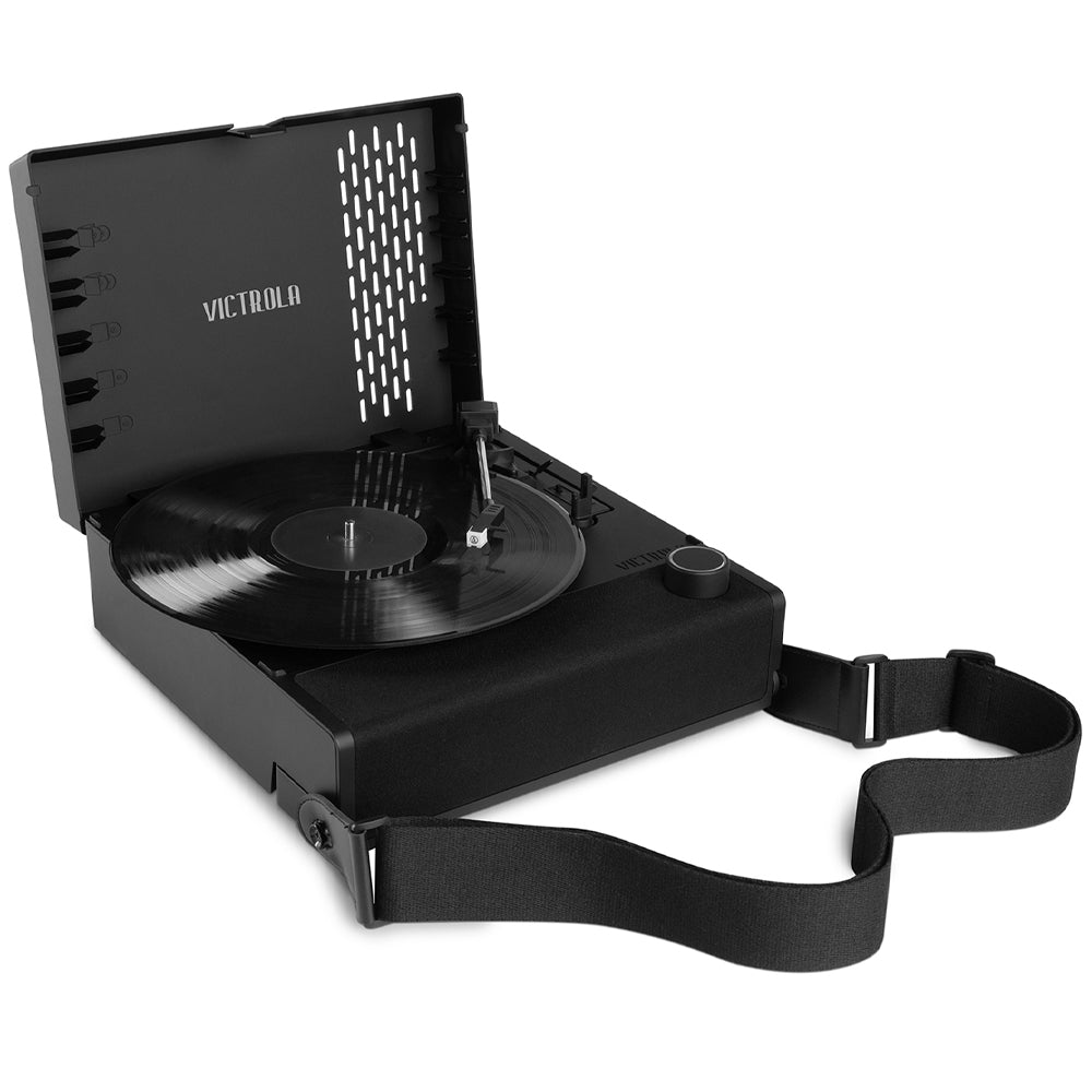 Victrola Revolution Go Turntable - Black + Bundled Record Storage Crate 5