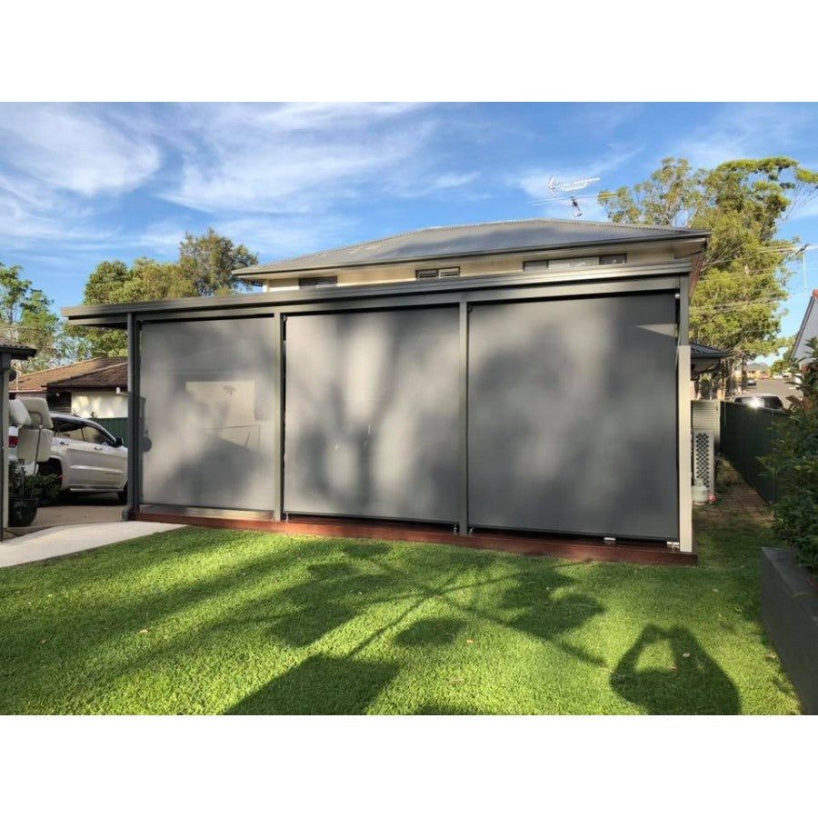 Outdoor Roller Blind Sun Screen Awning With Aluminium Hood 6