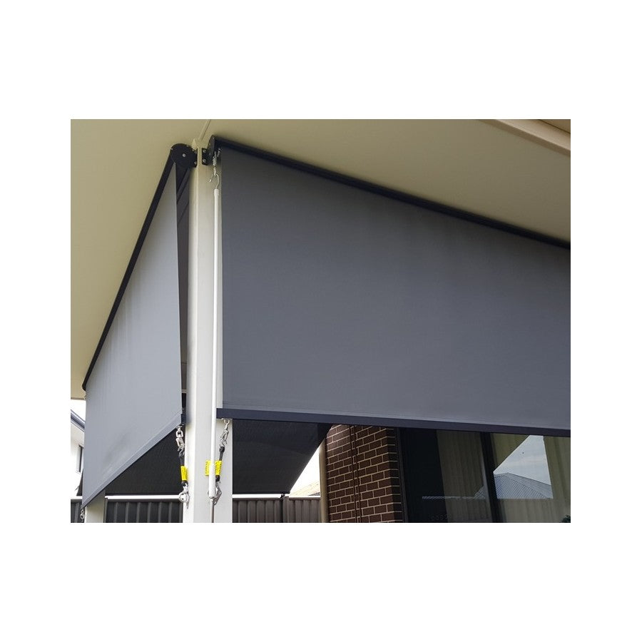 Outdoor Roller Blind Sun Screen Awning With Aluminium Hood 5