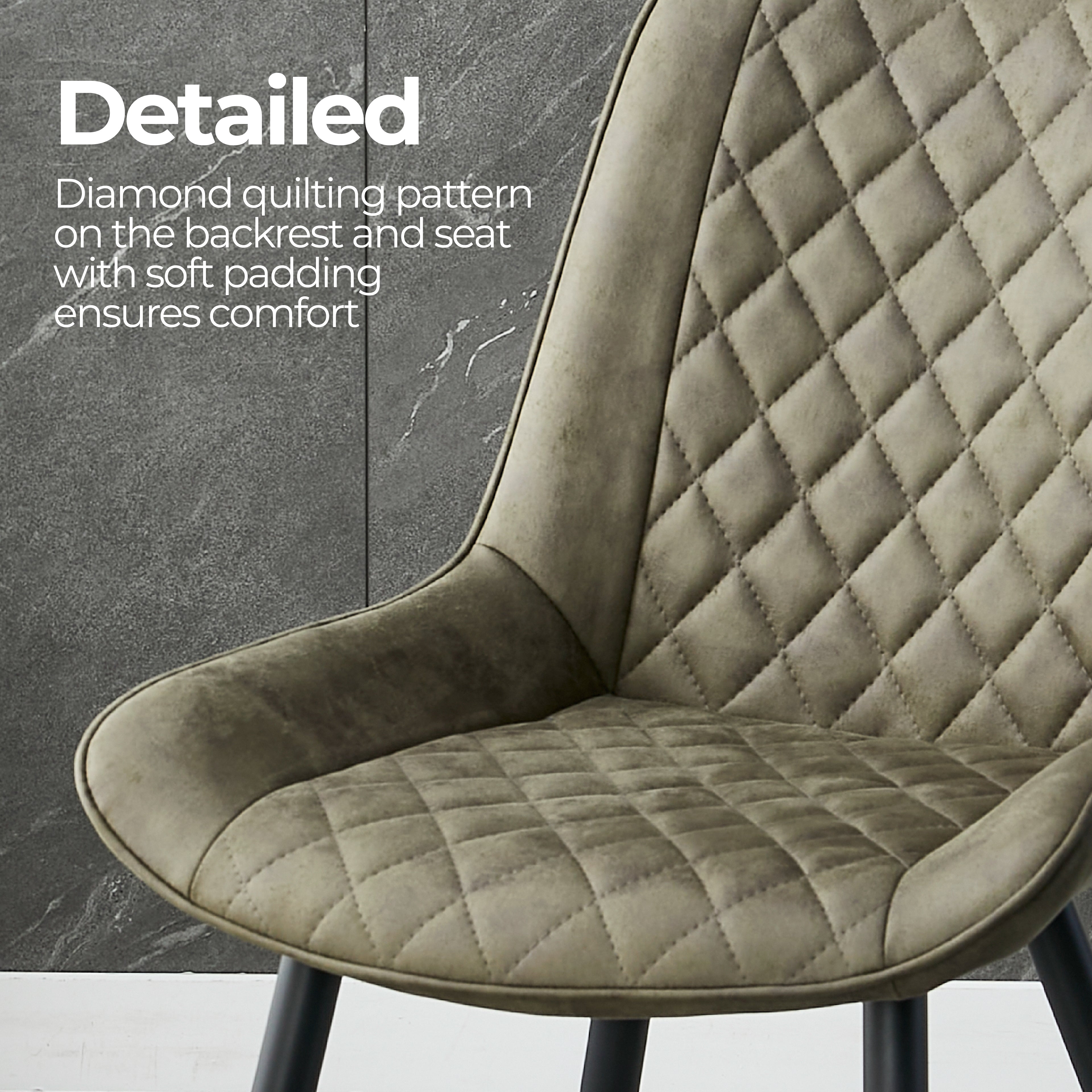 Tyler Fabric Chair (Set of 4) - Olive Green 5