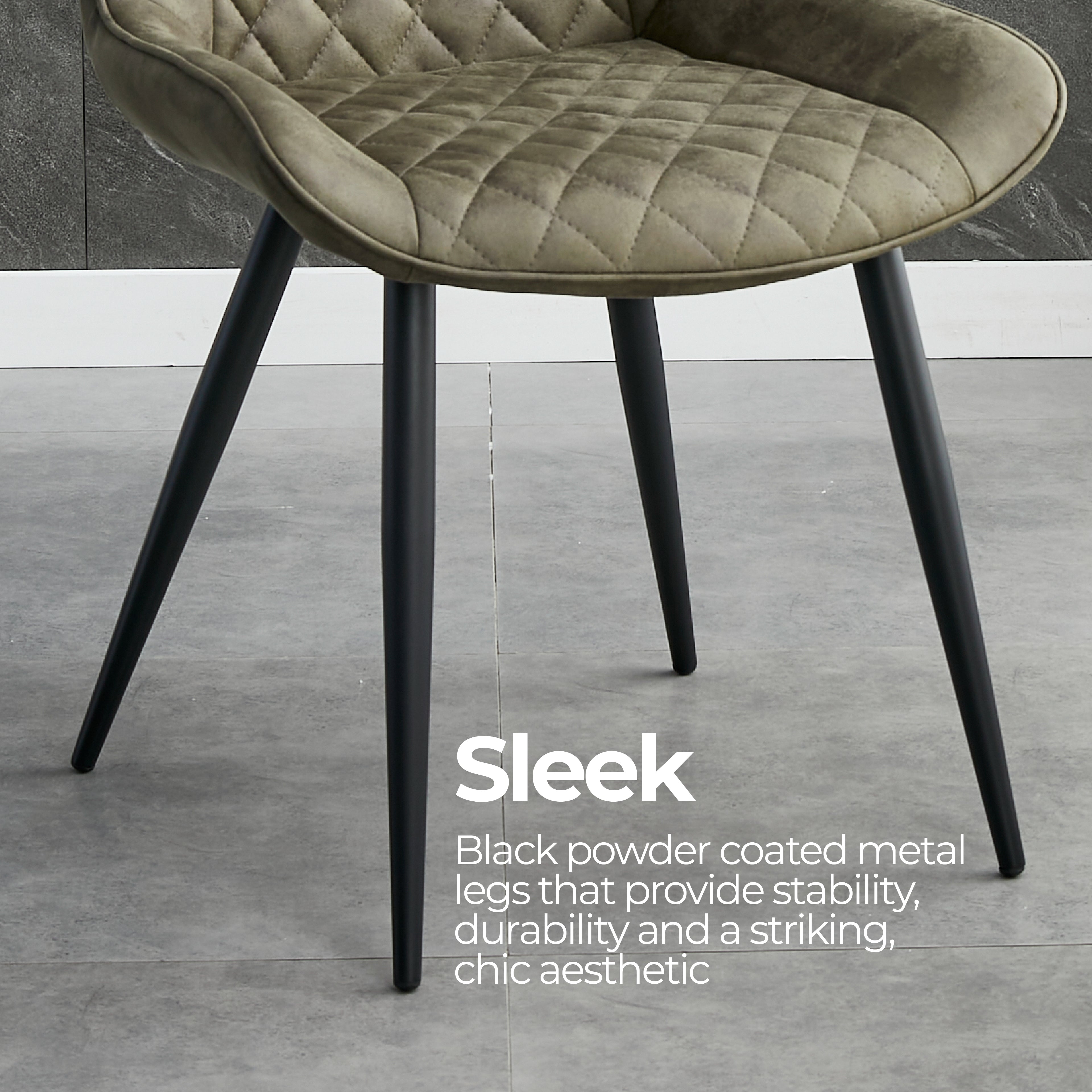 Tyler Fabric Chair (Set of 4) - Olive Green 6