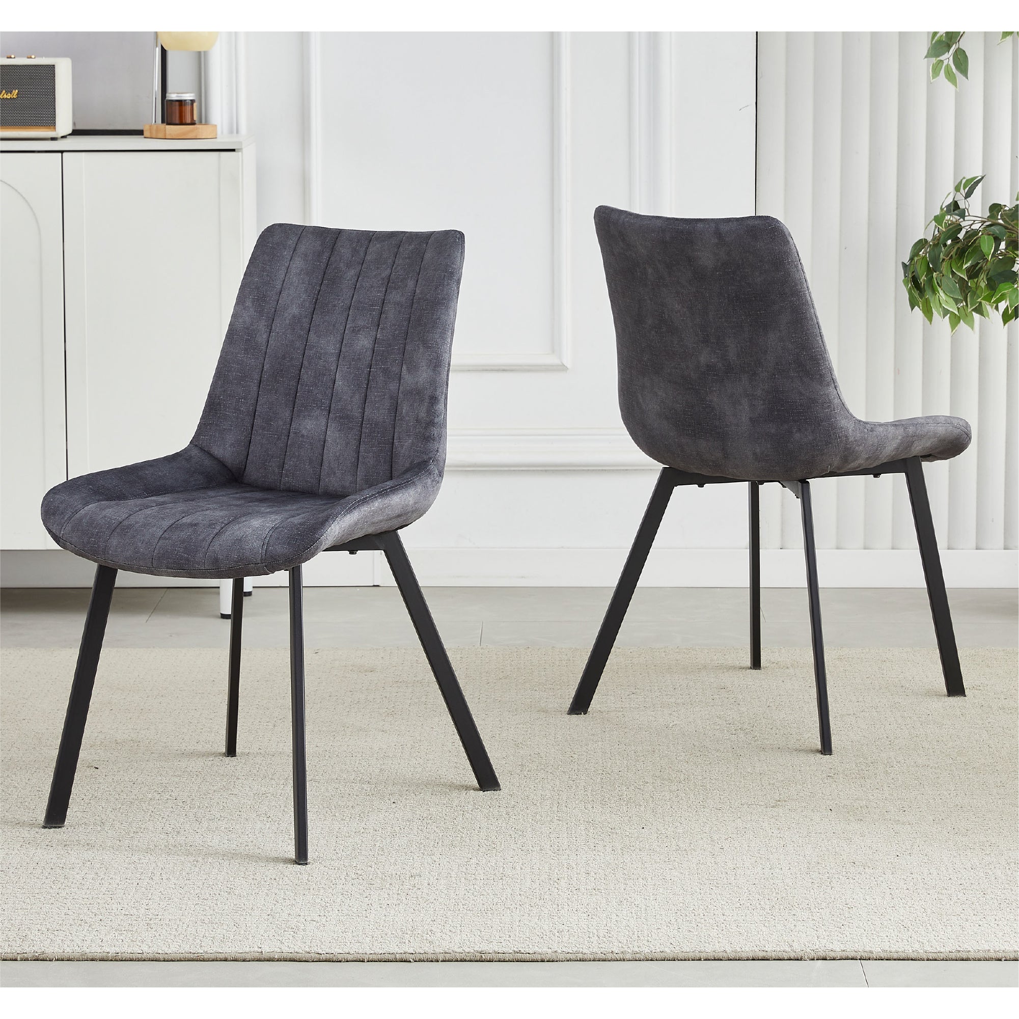 Sloane Fabric Dining Chairs (Set of 4) - Grey 3