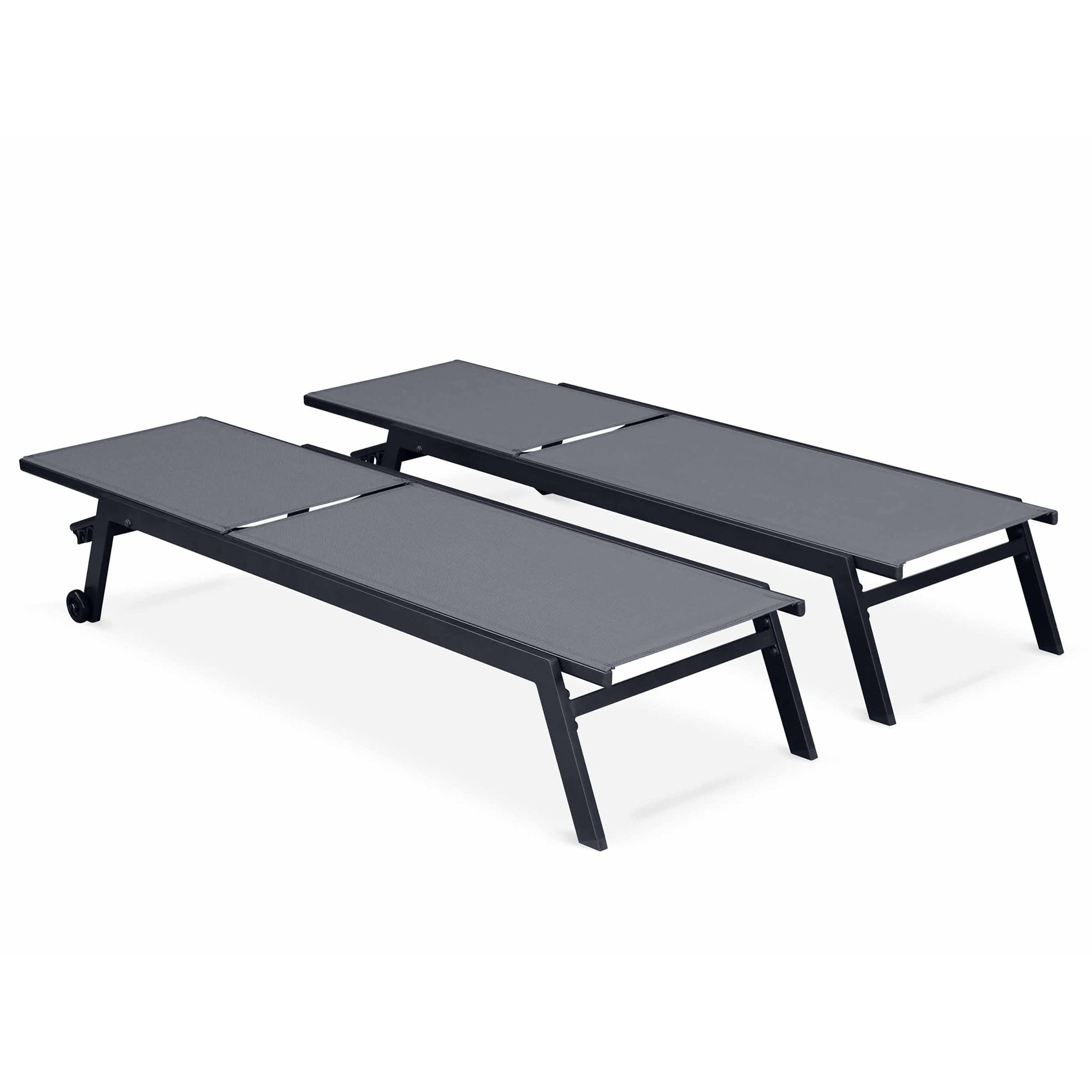 Sirocco (Set of 2) Sunloungers - Black 6
