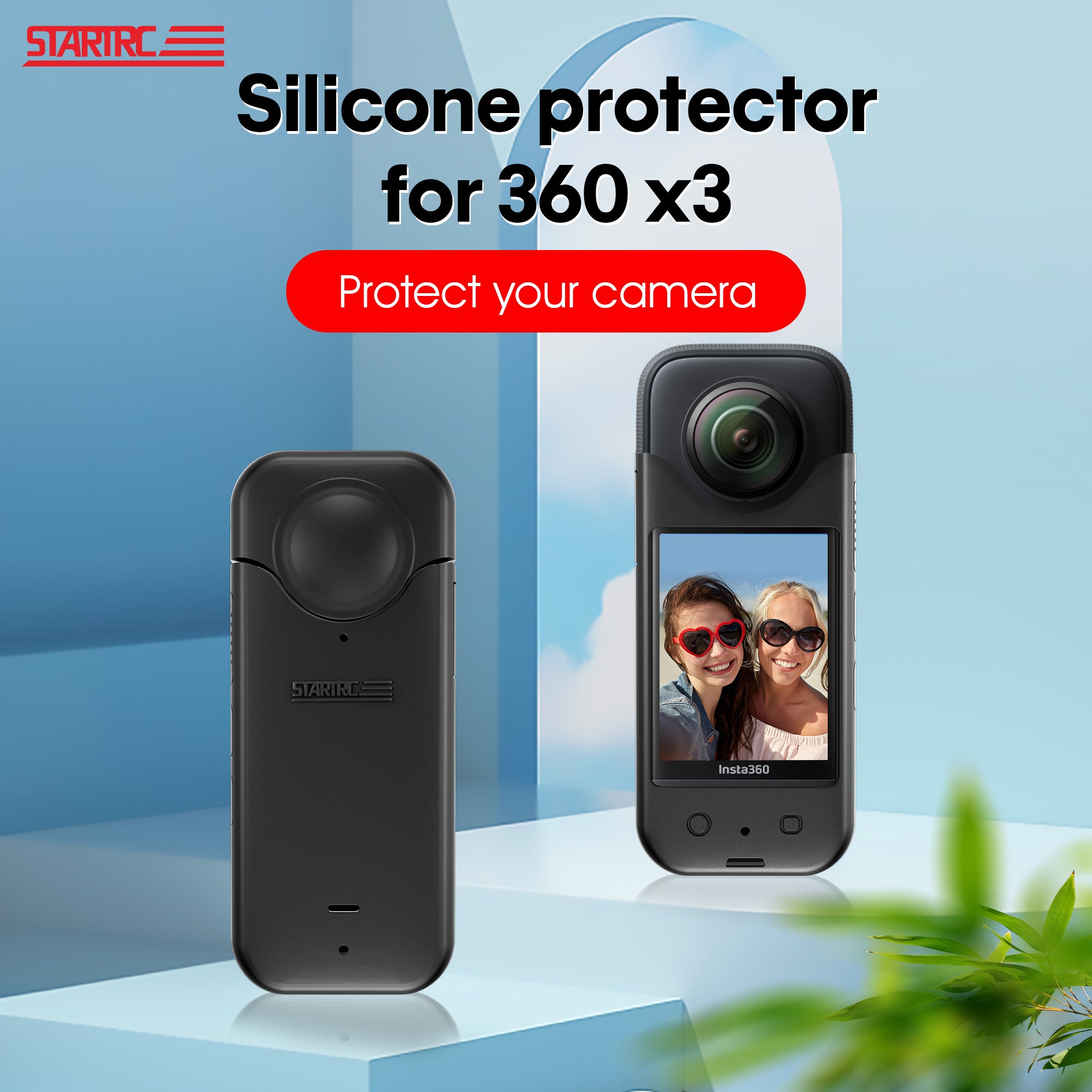 STARTRC Silicone Protective Case for Insta360 One X3 Camera Acessories Soft 4