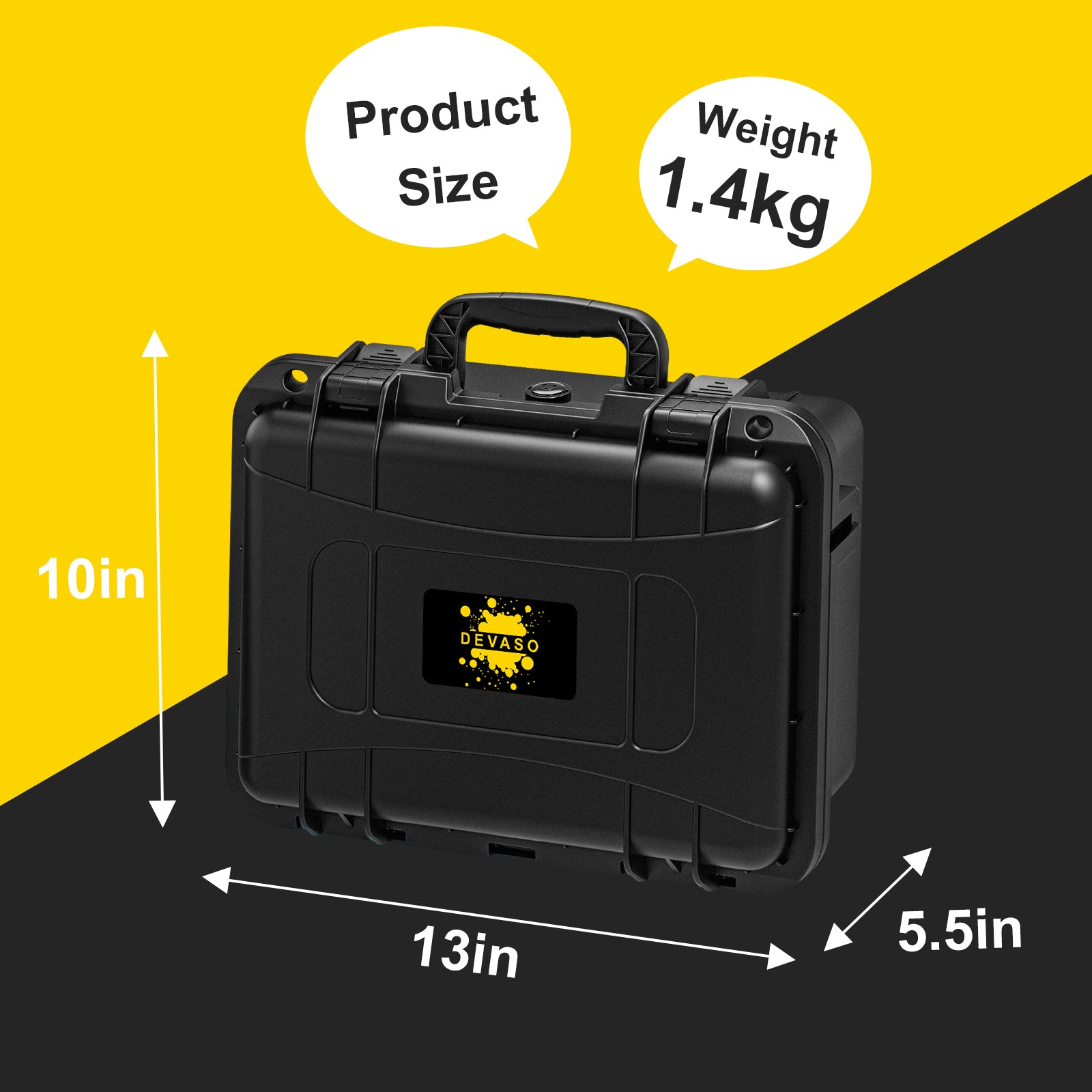 DEVASO Carrying Case for Nintendo Switch OLED Case, Professional Safe Hard-Black 3