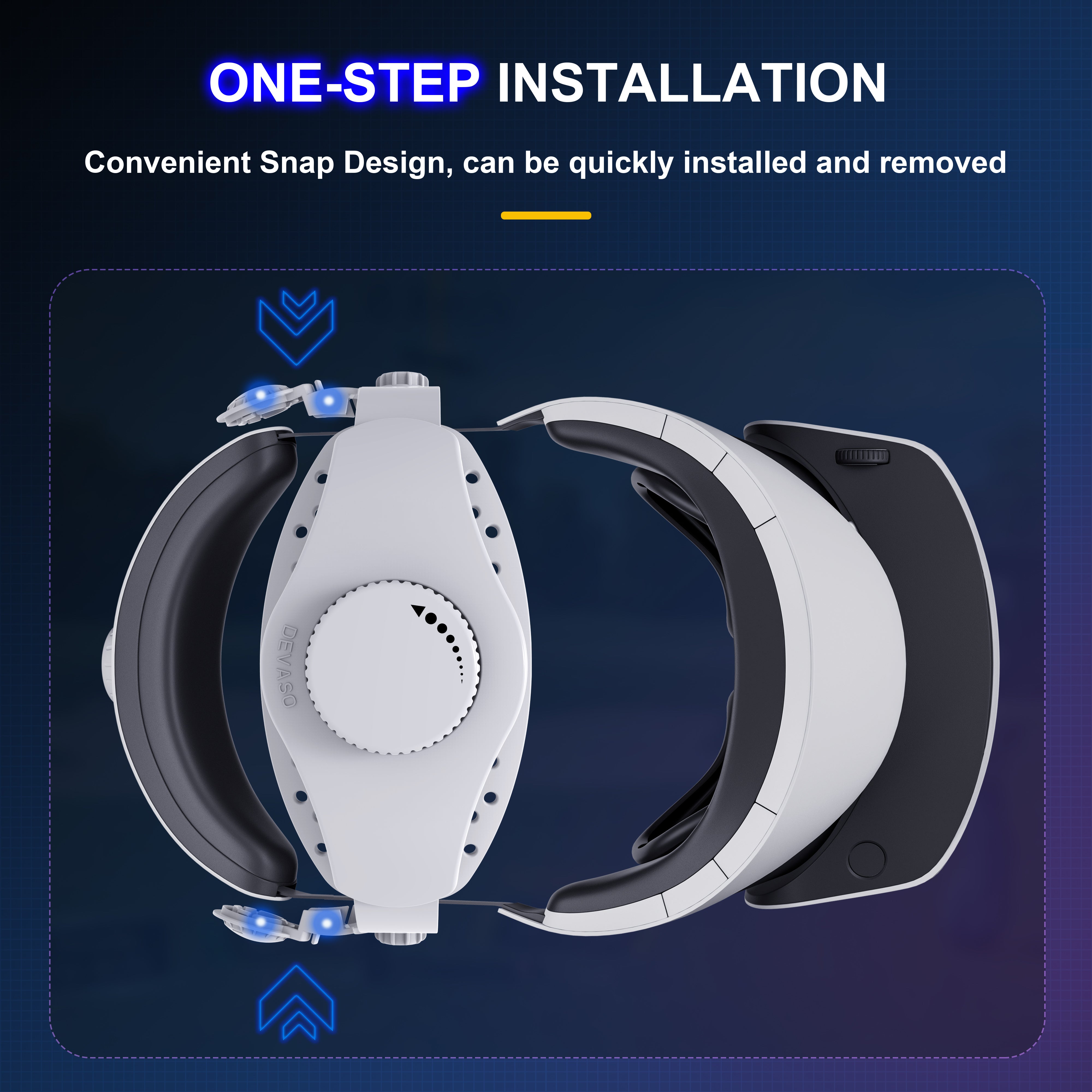 DEVASO Adjustable Head Strap for Playstation VR2, Reduced Pressure Lightweight 4