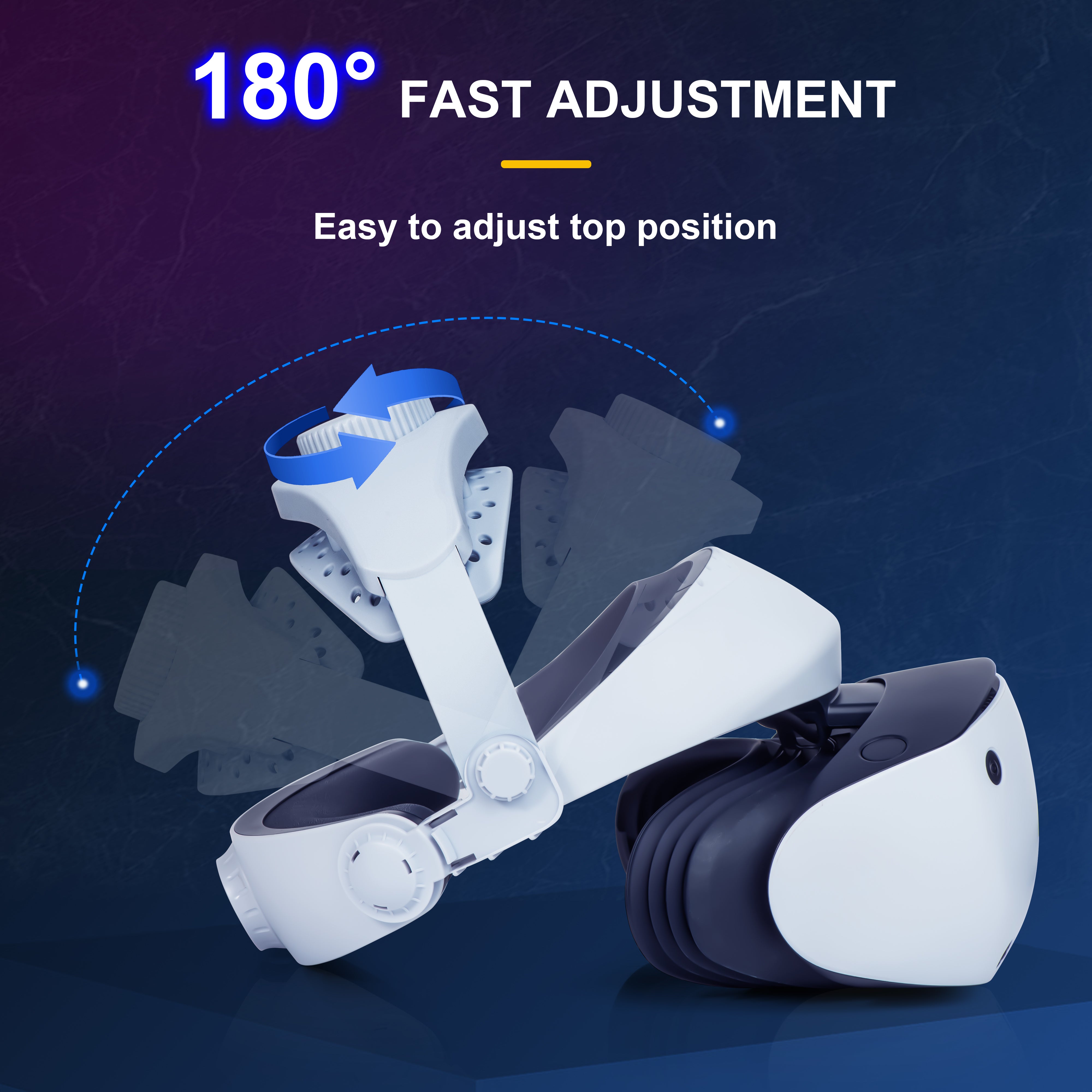DEVASO Adjustable Head Strap for Playstation VR2, Reduced Pressure Lightweight 7