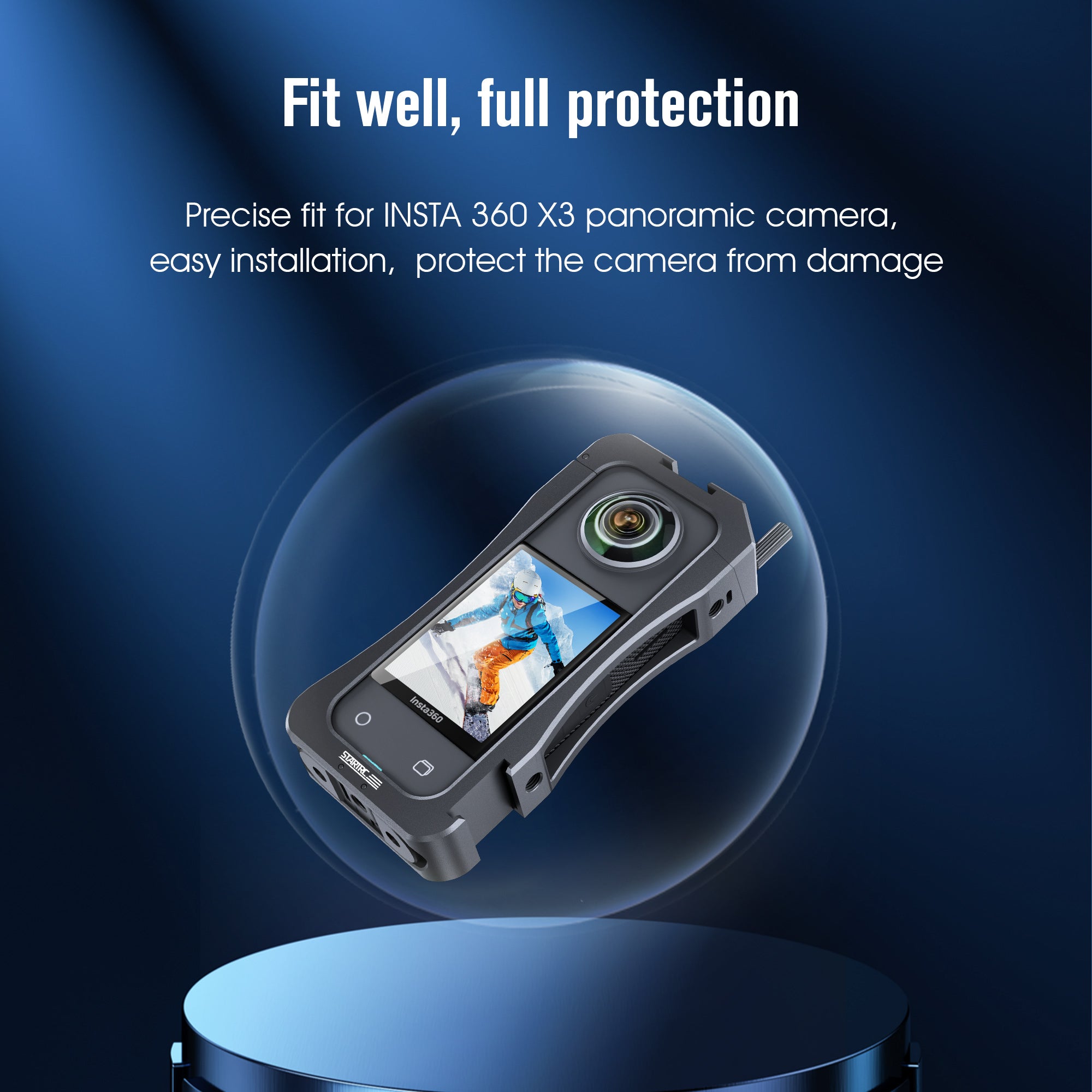 Startrc Insta360 X3 Metal Protective Frame Rabbit Cage Utility aluminium Housing 3