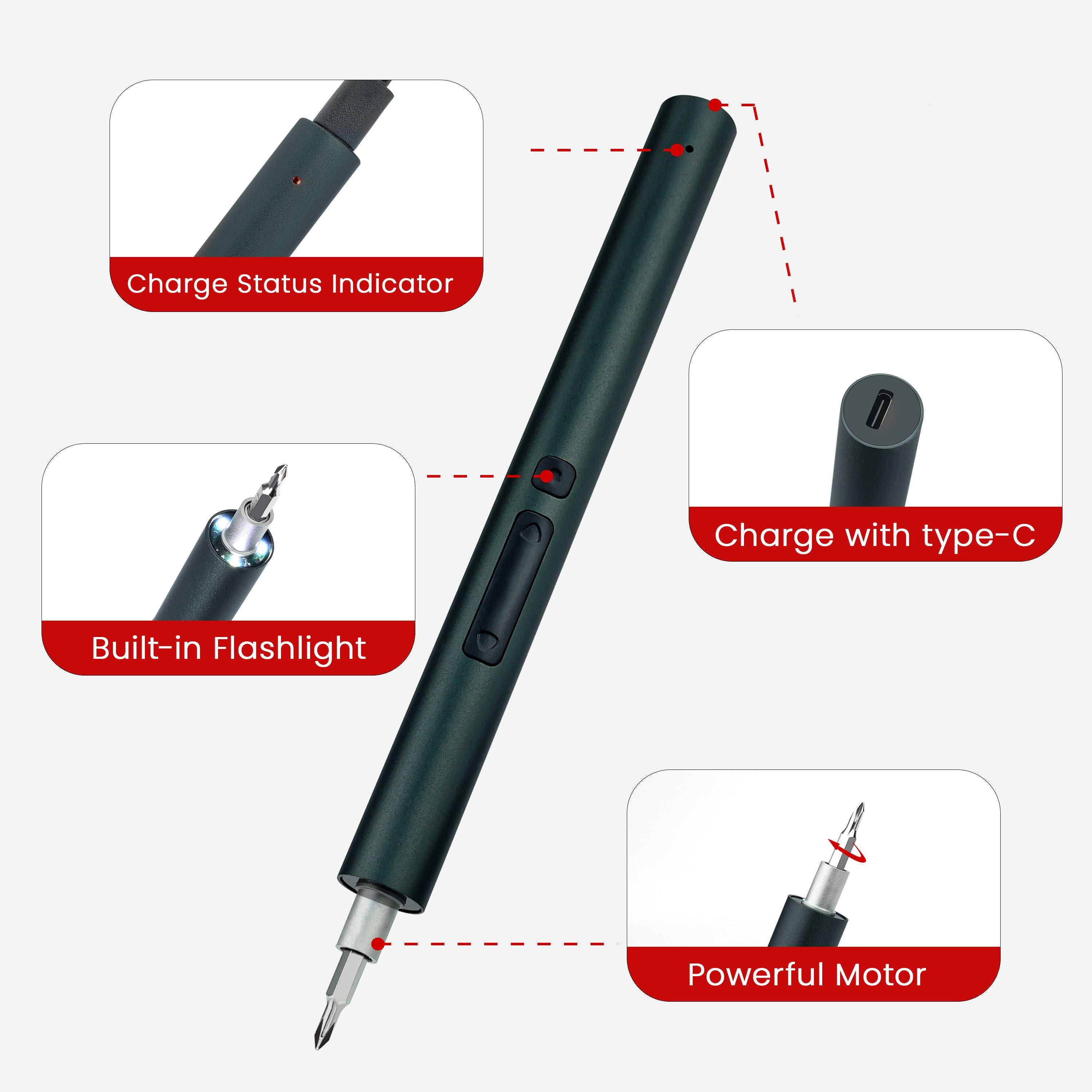 KAIWEETS Mini Electric Screwdriver, 137 in 1 Electric Precision Screwdriver 3