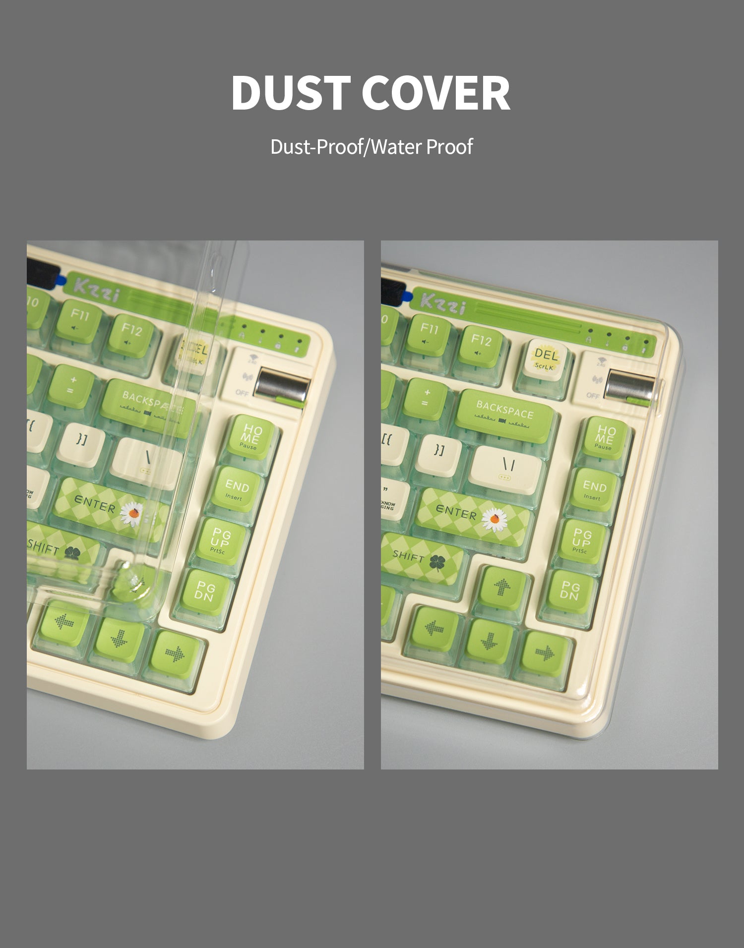 KZZI K75 PRO RGB 75% Wireless Gasket Mechanical Lemon Green Keyboard, Triple Mode, Eternity Tactile Switch 8