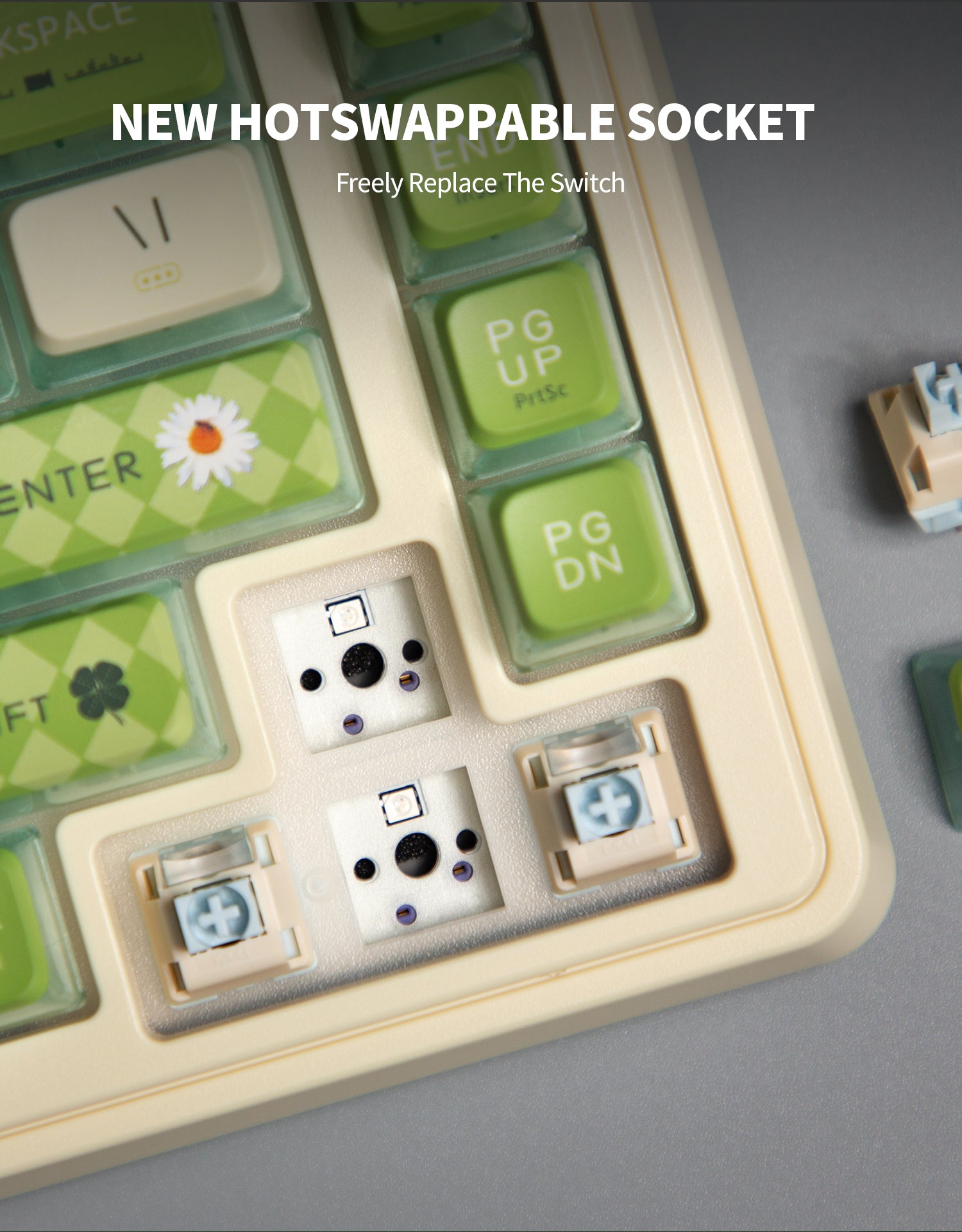 KZZI K75 PRO RGB 75% Wireless Gasket Mechanical Night Grey Keyboard, Triple Mode, Eternity Tactile Switch 14