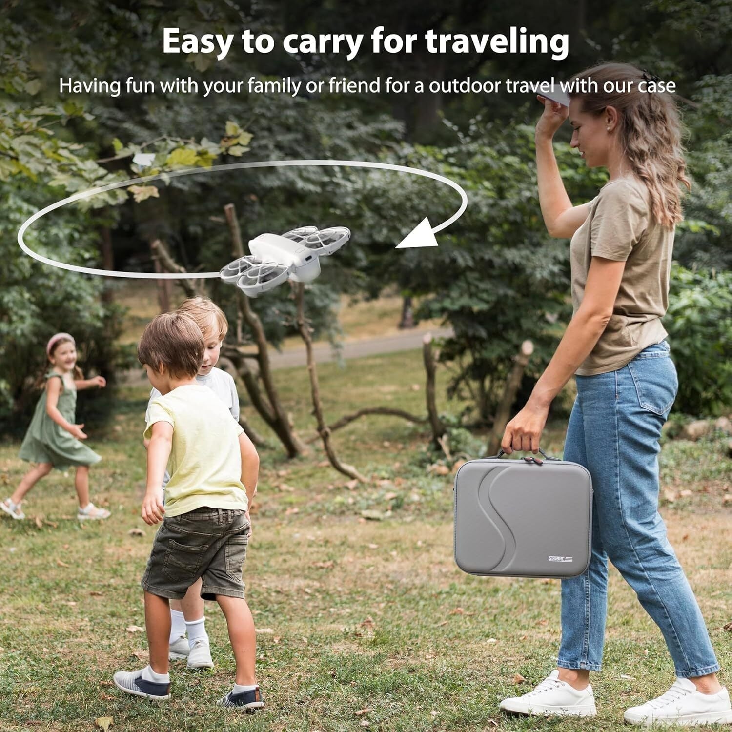 STARTRC Carrying Case for DJI Neo Portable PU Storage Protective Bag for DJI Neo Fly More Combo Accessories, Compatible with RC-N3 Remote Controller, Neo Intelligent Flight Battery, Charging Hub 5