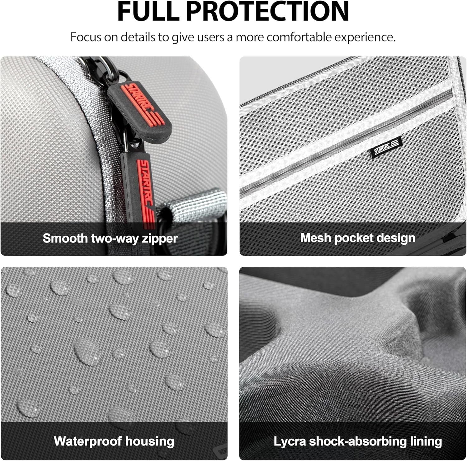 STARTRC Carrying Case for DJI Neo Portable PU Storage Protective Bag for DJI Neo Fly More Combo Accessories, Compatible with RC-N3 Remote Controller, Neo Intelligent Flight Battery, Charging Hub 6