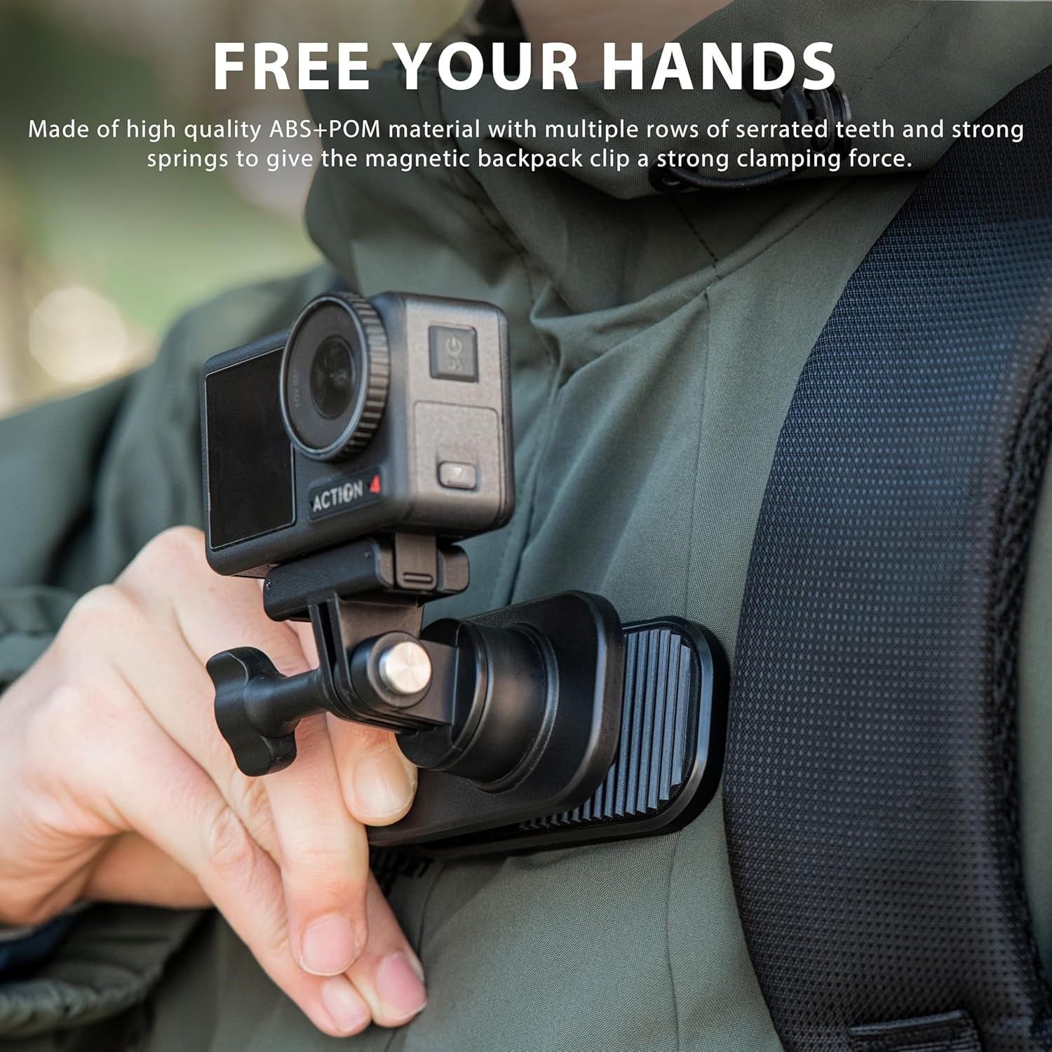 STARTRC OSMO Pocket 3 360° Rotation Backpack Clip Mount Shoulder Strap Accessories for DJI Pocket 3/OSMO Pockt/Action Cameras, Black 7