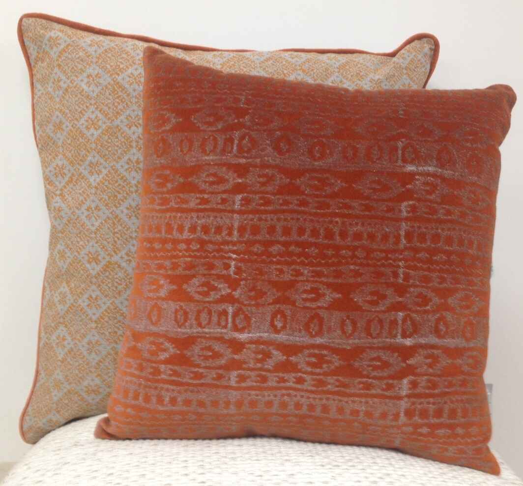 Azuk Orange & Grey Cushion Cover 3