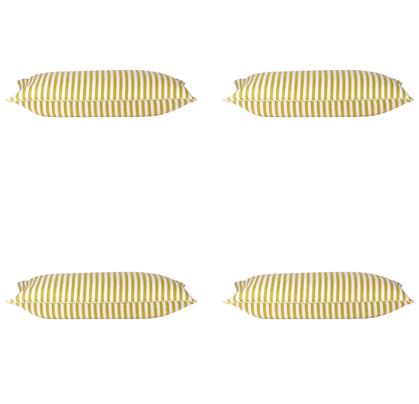 Pack of 4 Dandi Mustard Yellow & White Rectangle Cushion Covers