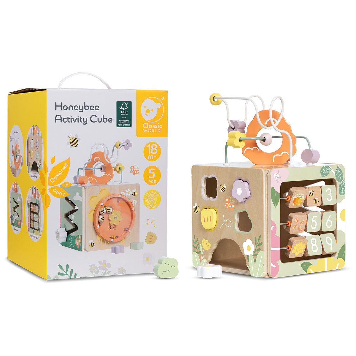 Classic World Honeybee Activity Cube 8