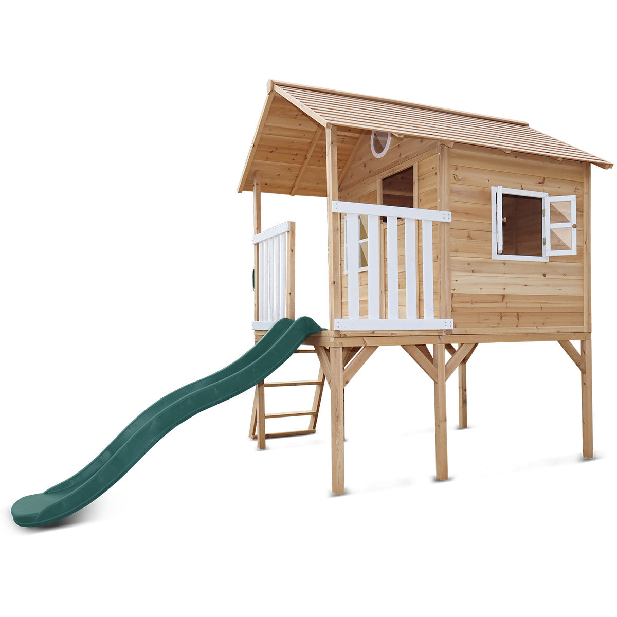Lifespan Kids Archie Elevated Cubby House with Green Slide 4