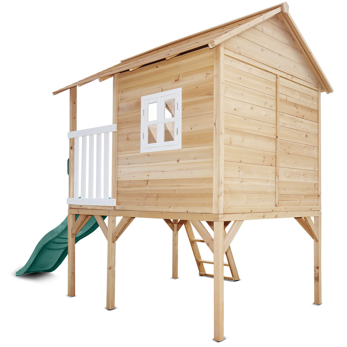 Lifespan Kids Archie Elevated Cubby House with Green Slide 6