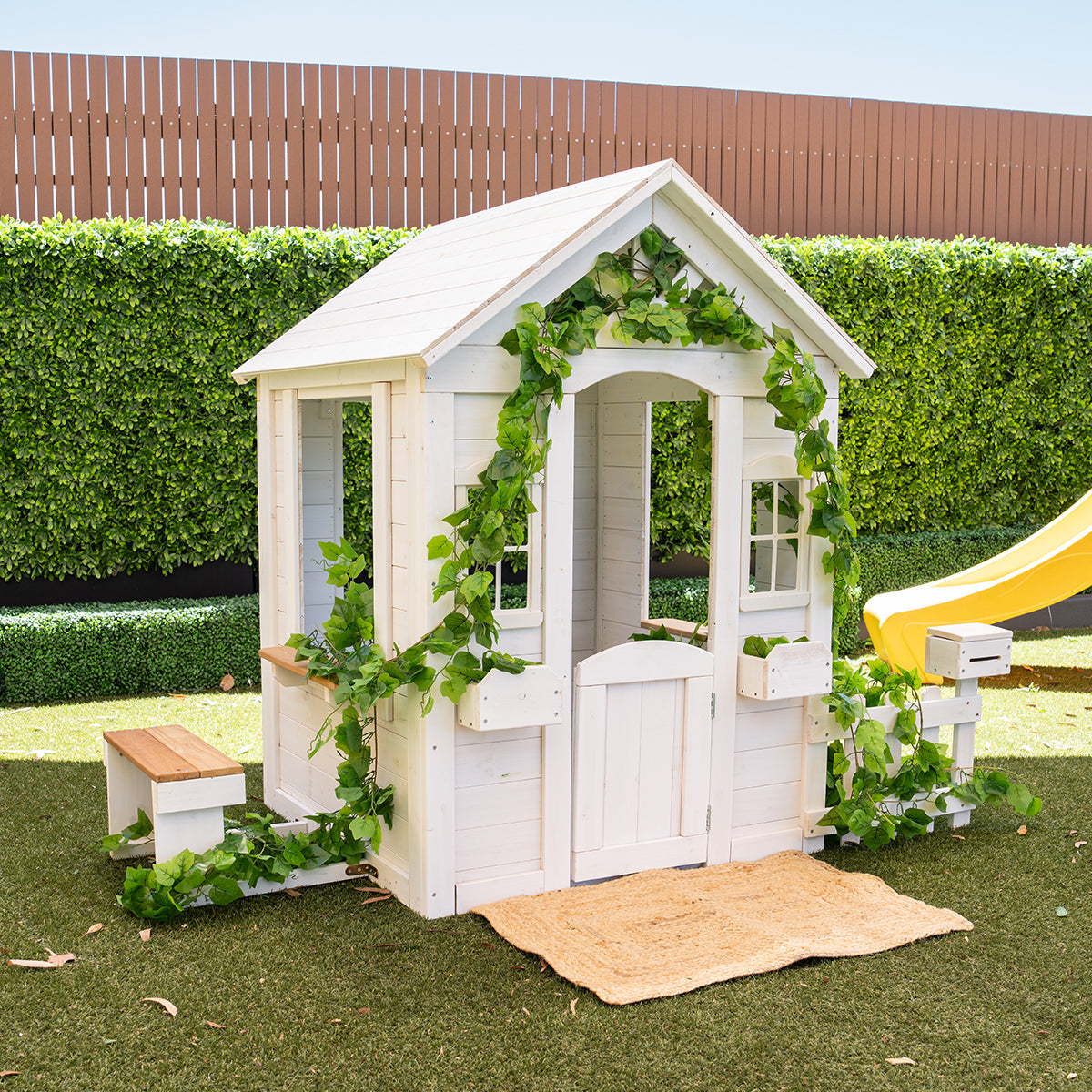 Lifespan Kids Teddy Cubby House in White (V2) with Floor 3