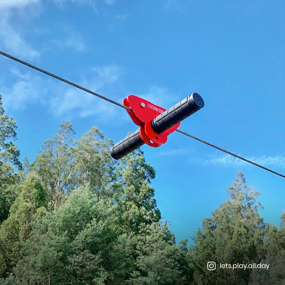 Lifespan Kids Woomera Flying Fox + Red Monkey Swing 6