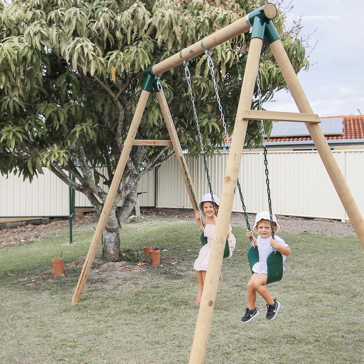 Lifespan Kids Amber 3 Double Belt Swing Set 4