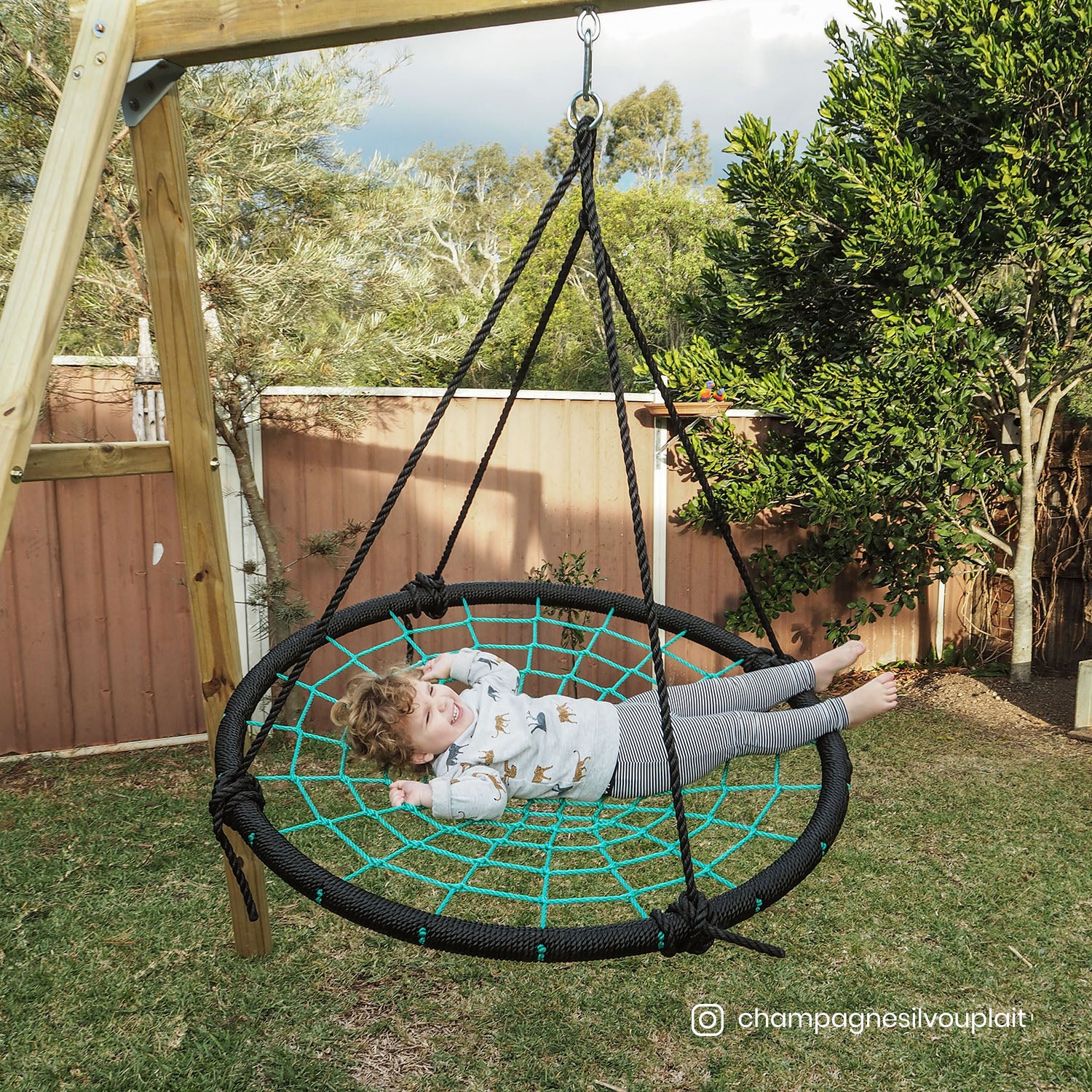 Lifespan Kids Oakley Swing Set with 1m Spidey Web Swing 4