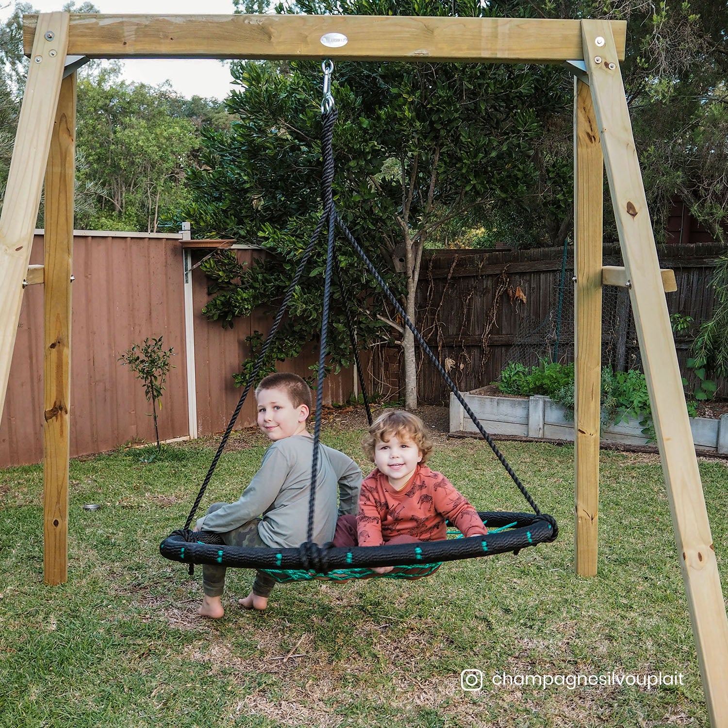 Lifespan Kids Oakley Swing Set with 1m Spidey Web Swing 7